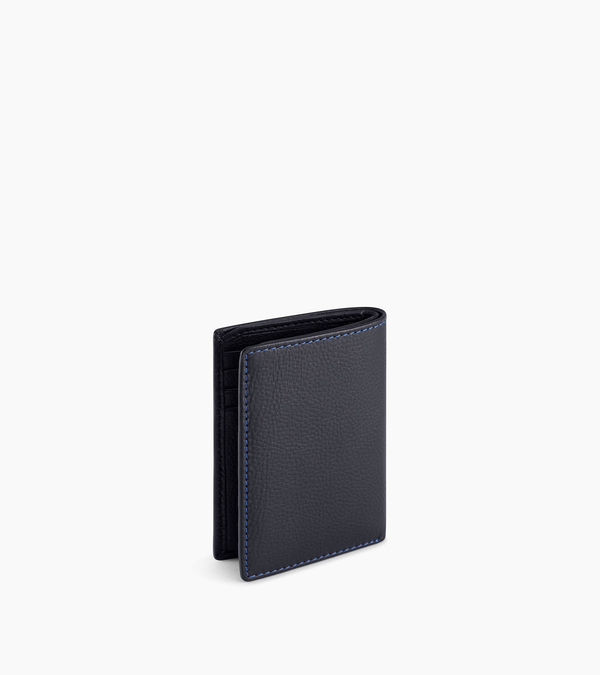 Small Charles pebbled leather cardholder