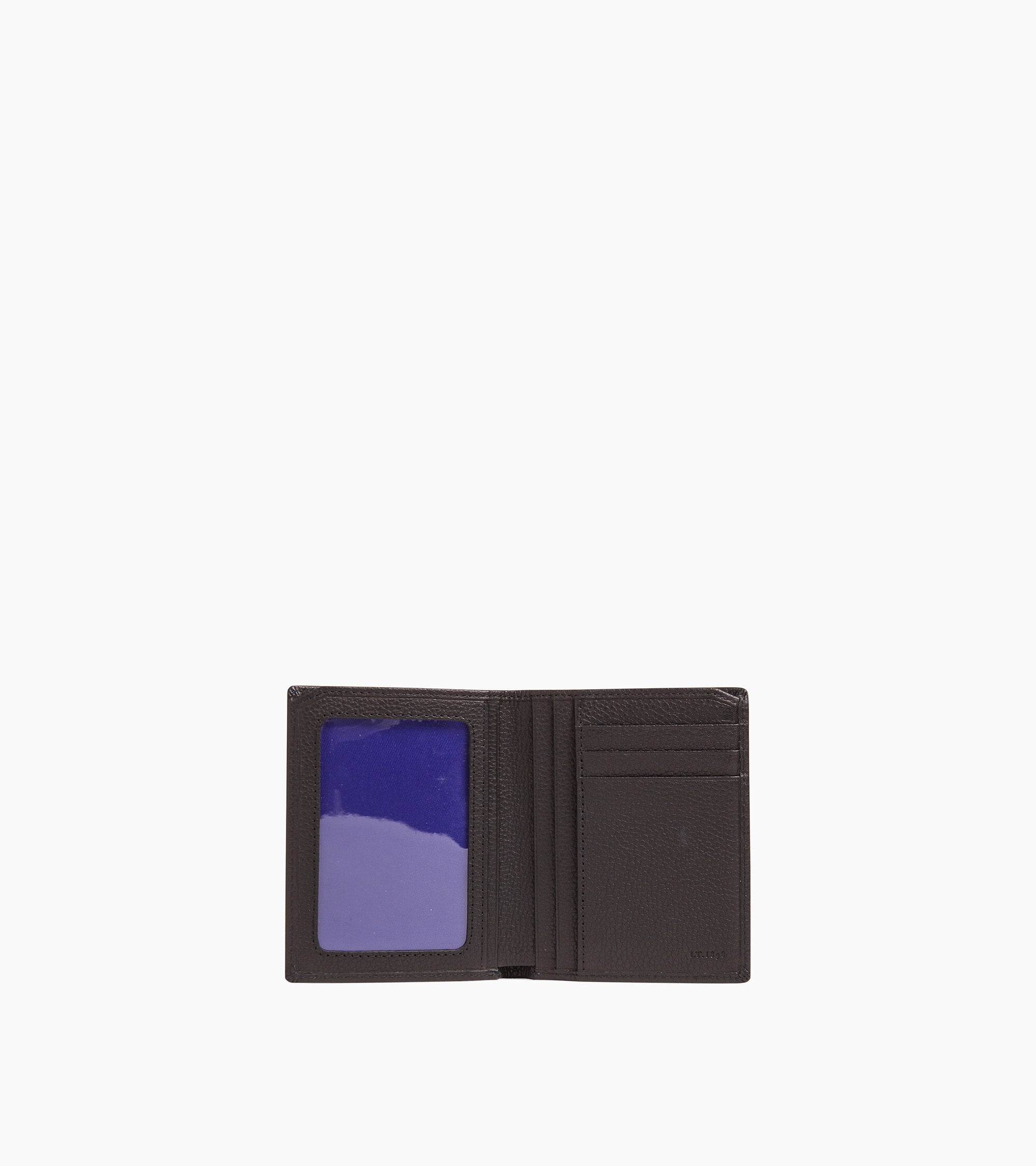 Medium Charles pebbled leather cardholder