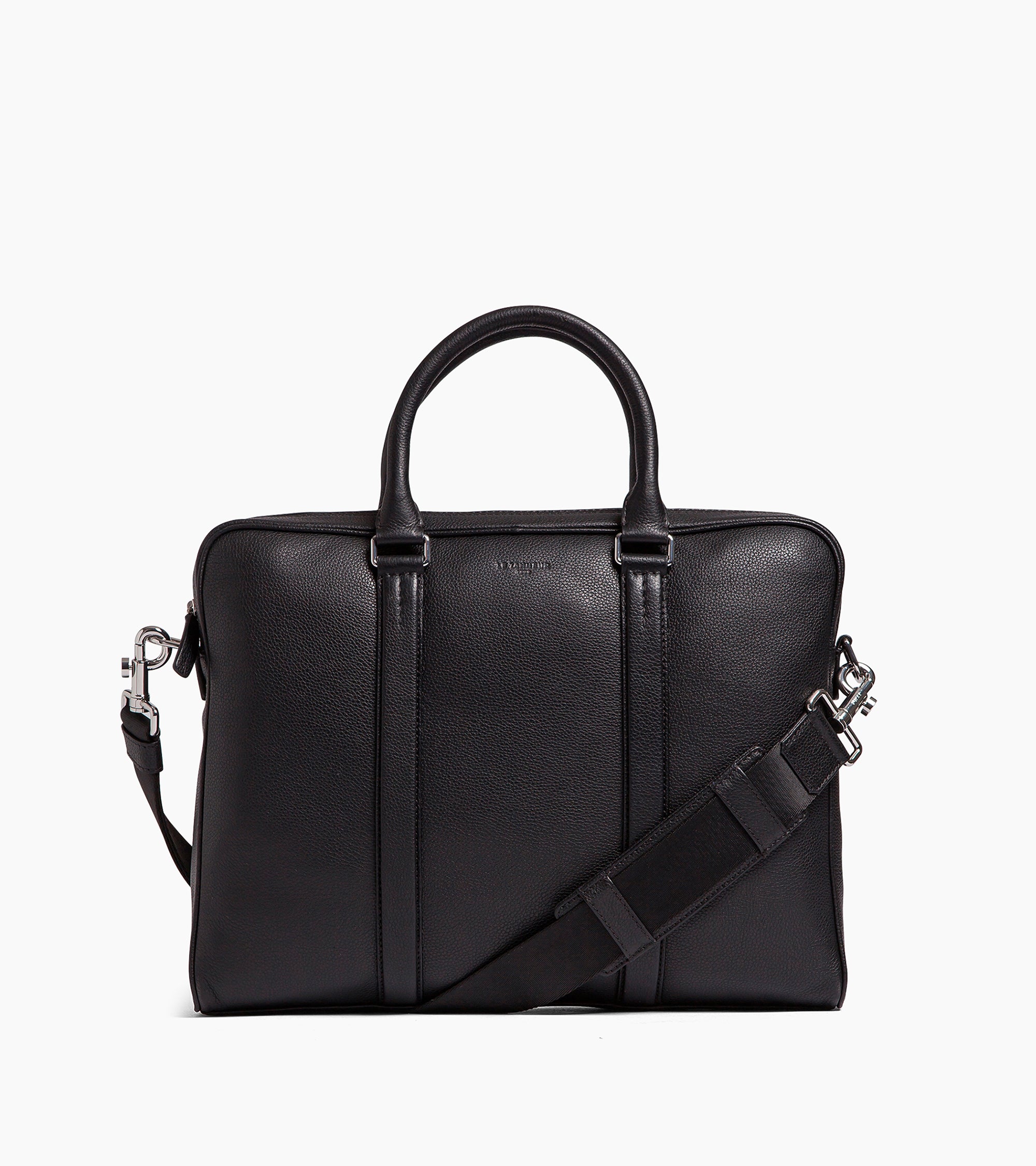 Charles slim, 17" briefcase in grained leather