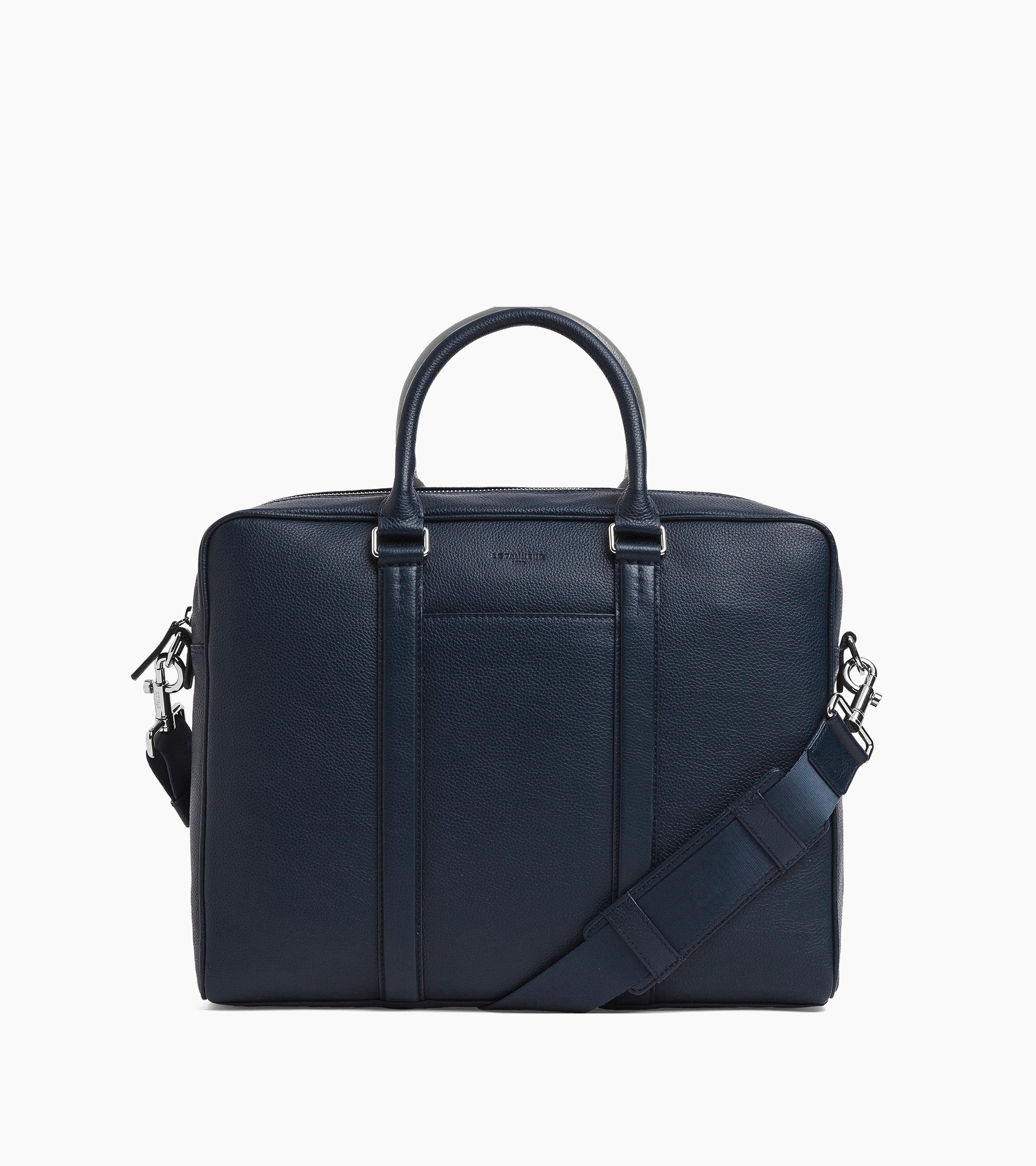 Slim Charles pebbled leather briefcase