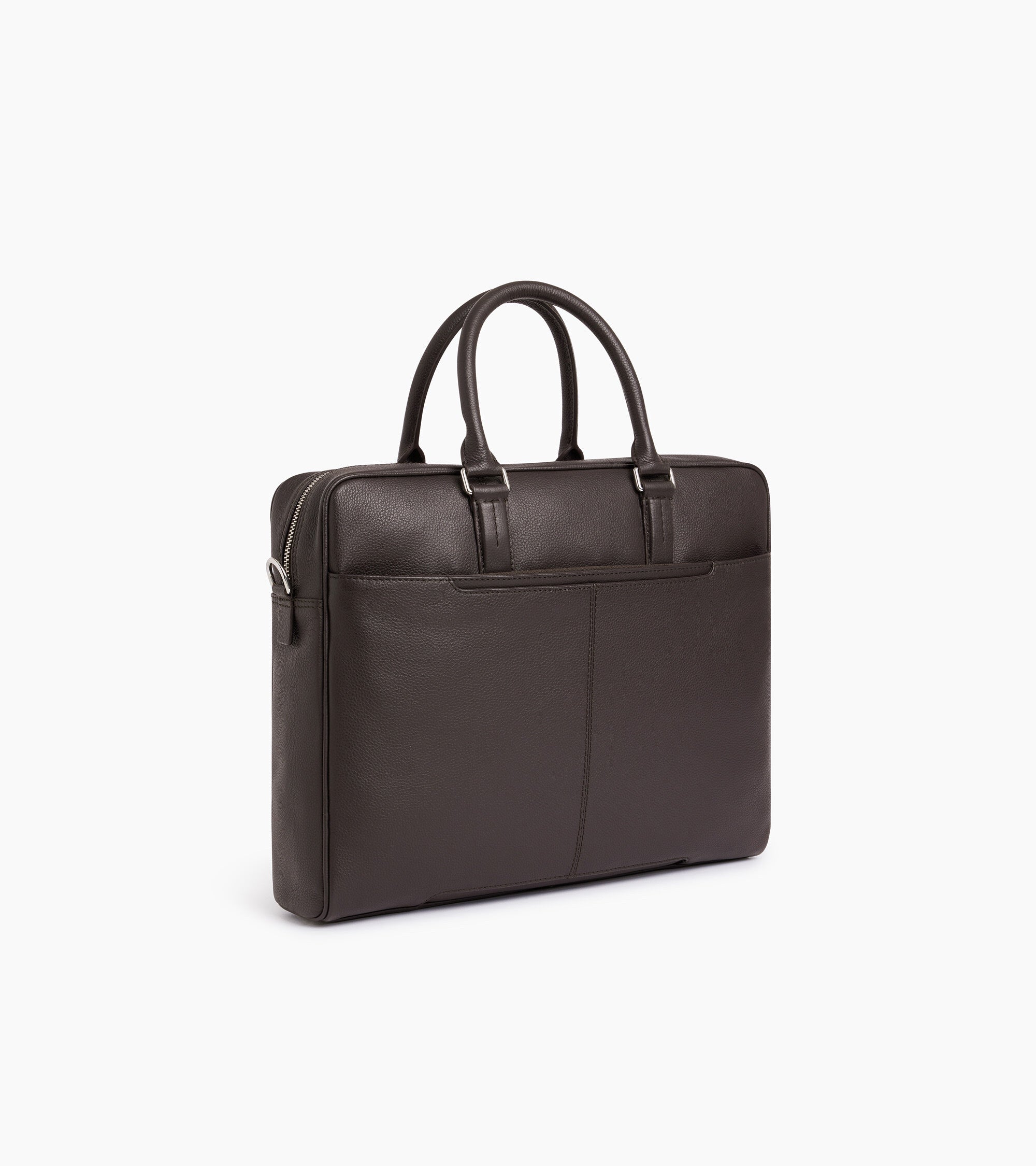 Slim Charles pebbled leather briefcase