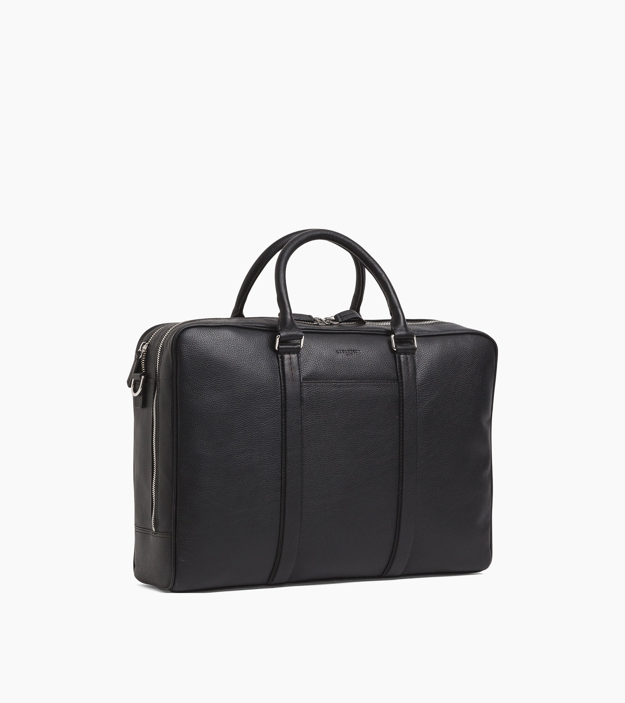 Charles pebbled leather briefcase