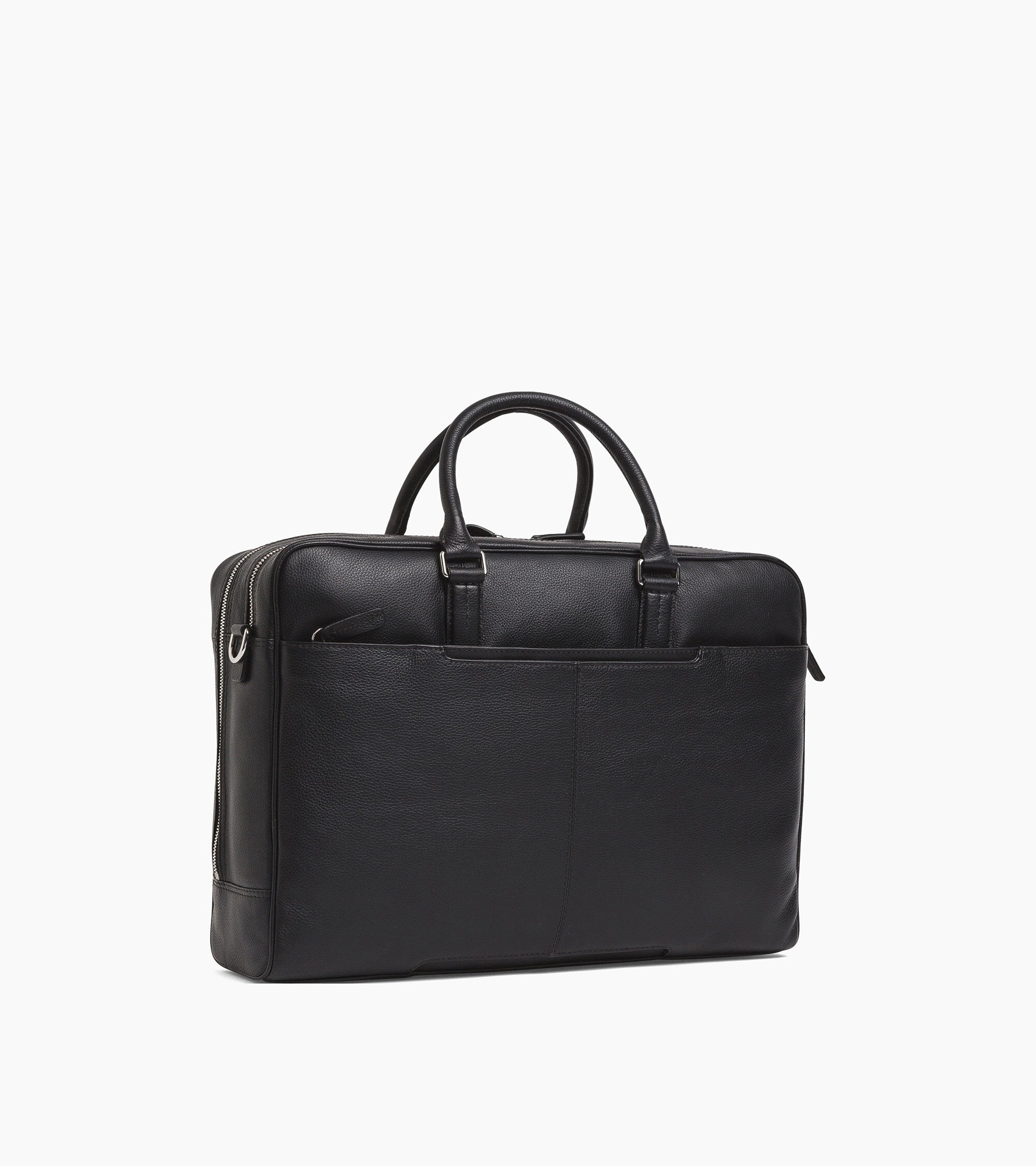 Charles pebbled leather briefcase