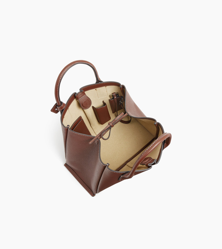 Petit sac à main Elena en cuir grainé