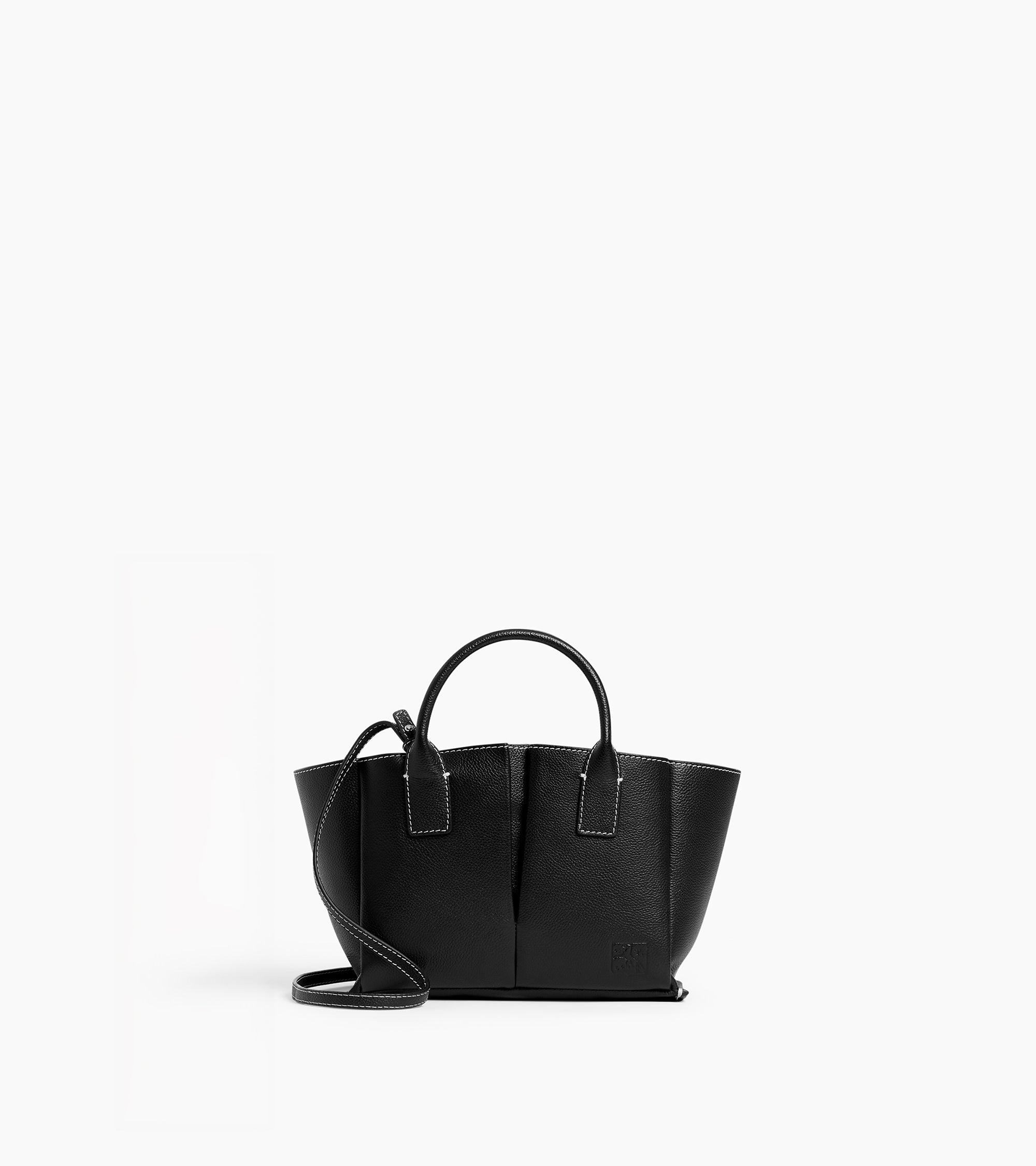 Petit sac cabas Elena en cuir grainé