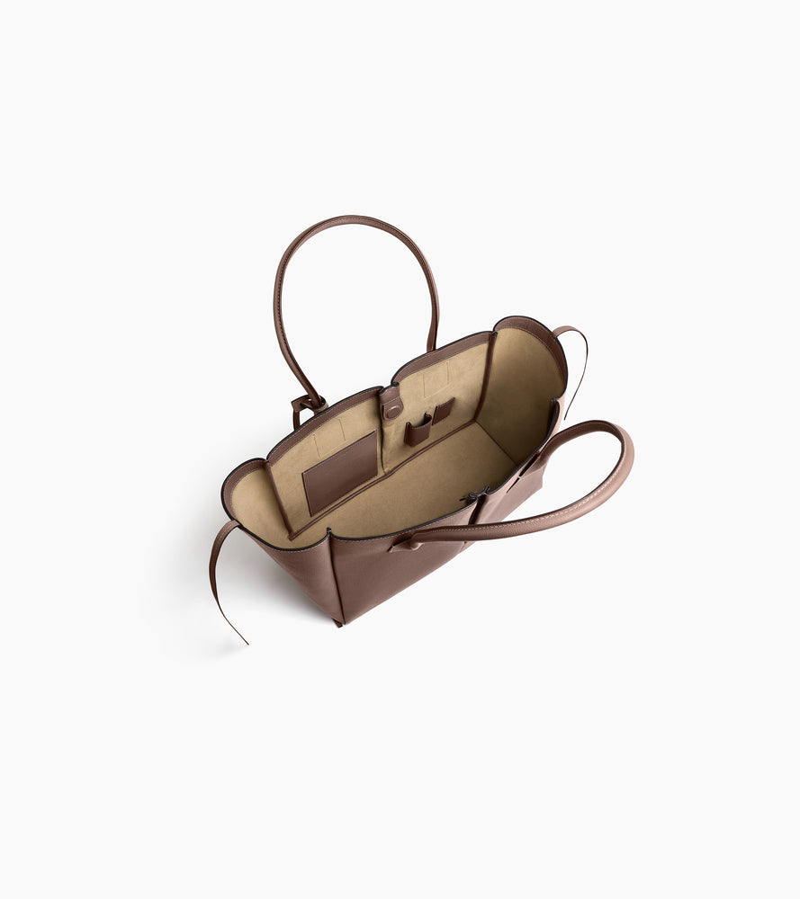 Elena large tote bag in grained leather