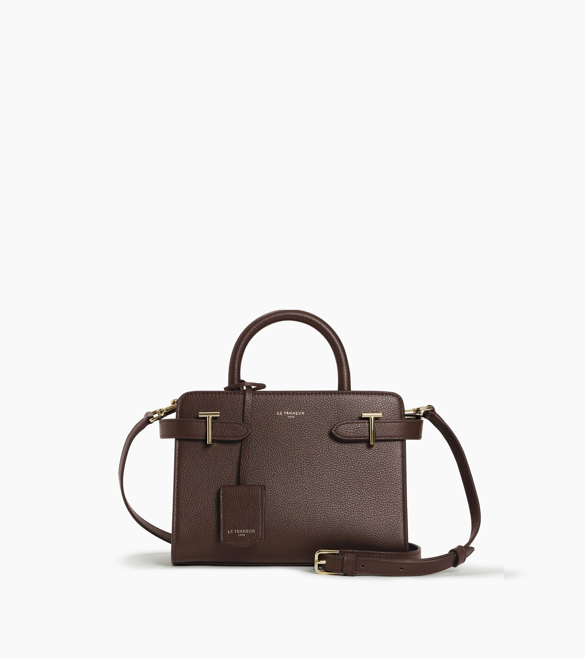 Kleine Handtasche Emilie aus genarbtem Leder mit Trageriemen