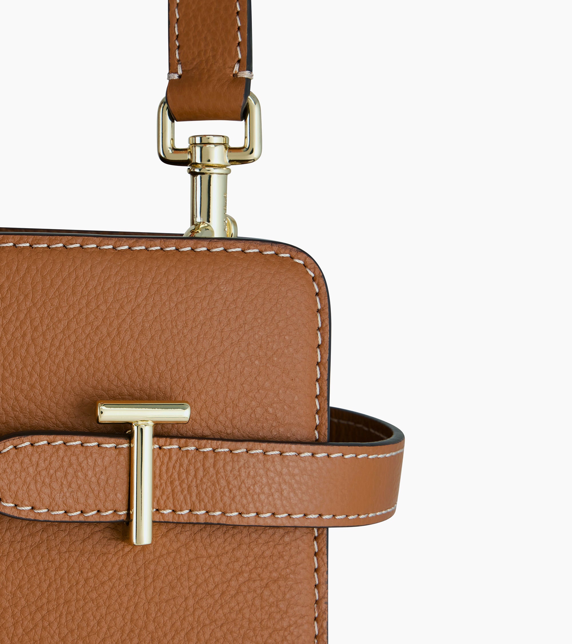 Große Handtasche Emilie aus genarbtem Leder