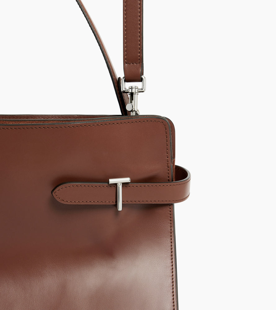 Große Handtasche Emie aus Glatt- und Nubukleder