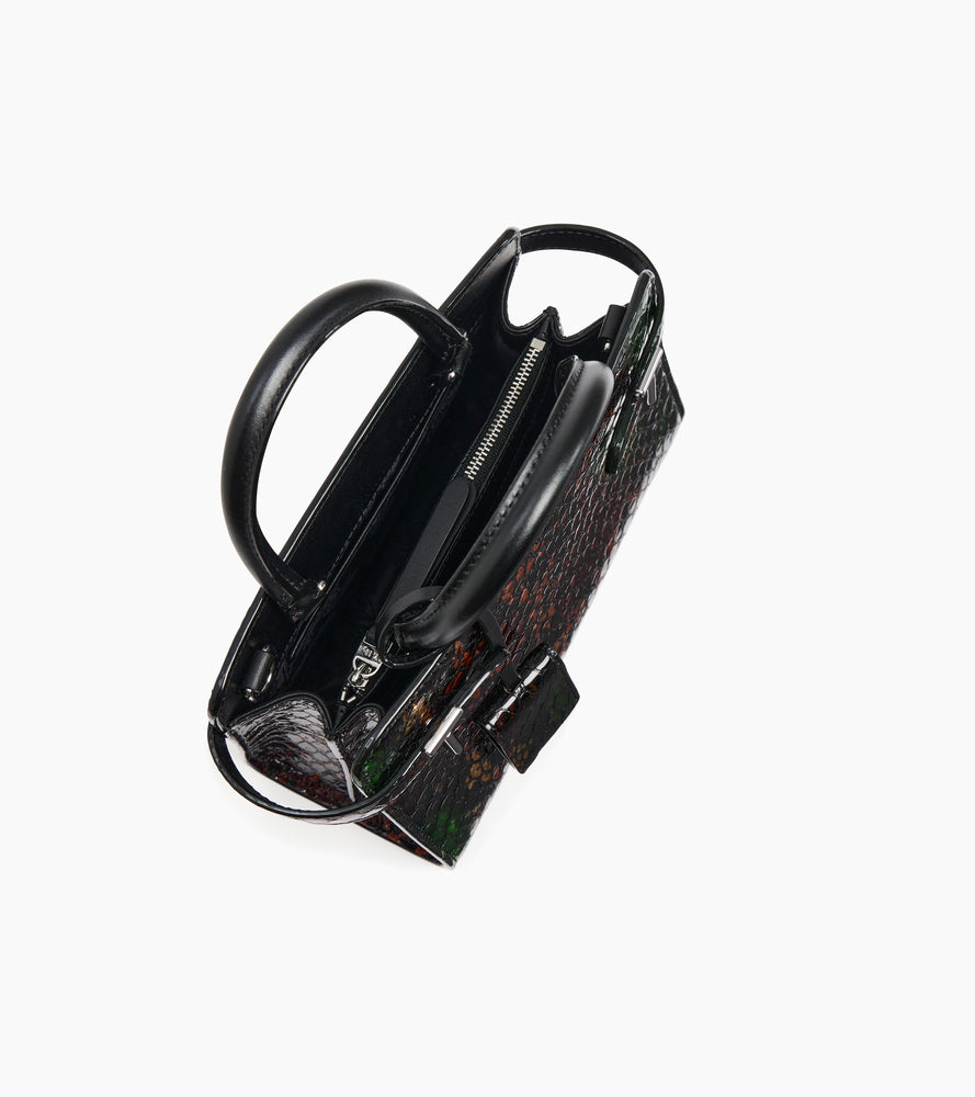 Kleine Handtasche Emilie aus Leder in Python-Optik