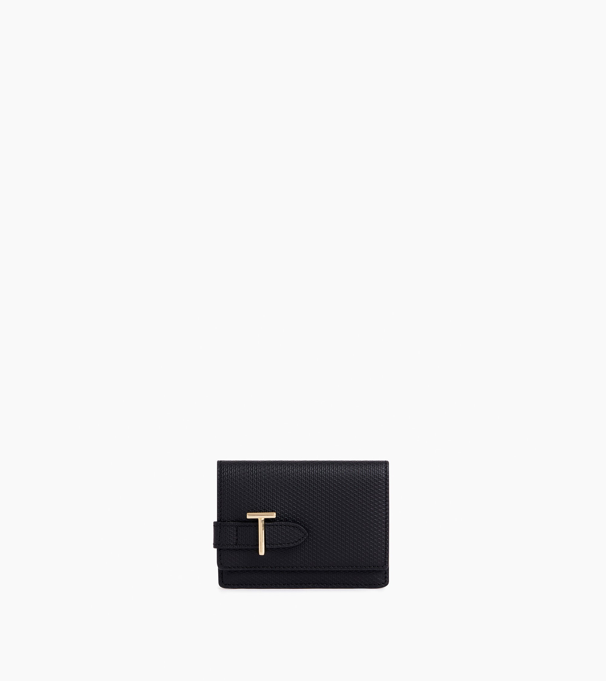 Emilie flap cardholder in signature T leather