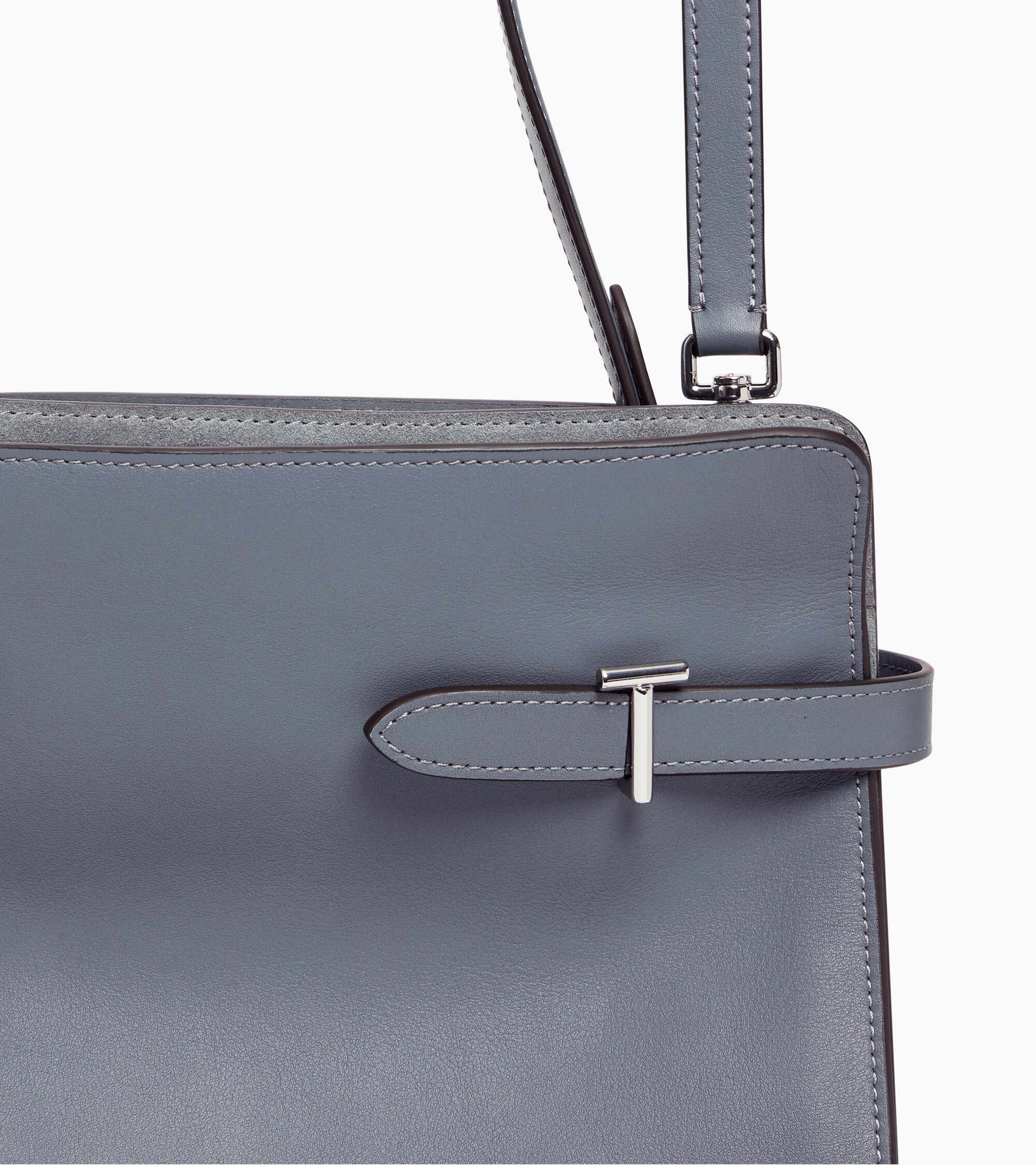Große Handtasche Emie aus Glatt- und Nubukleder