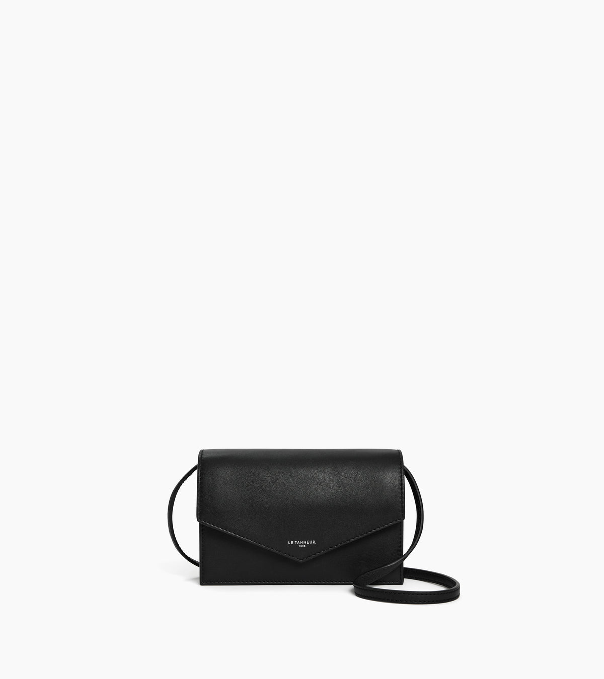 Clutch-Tasche mit Schulterriemen aus Glattleder