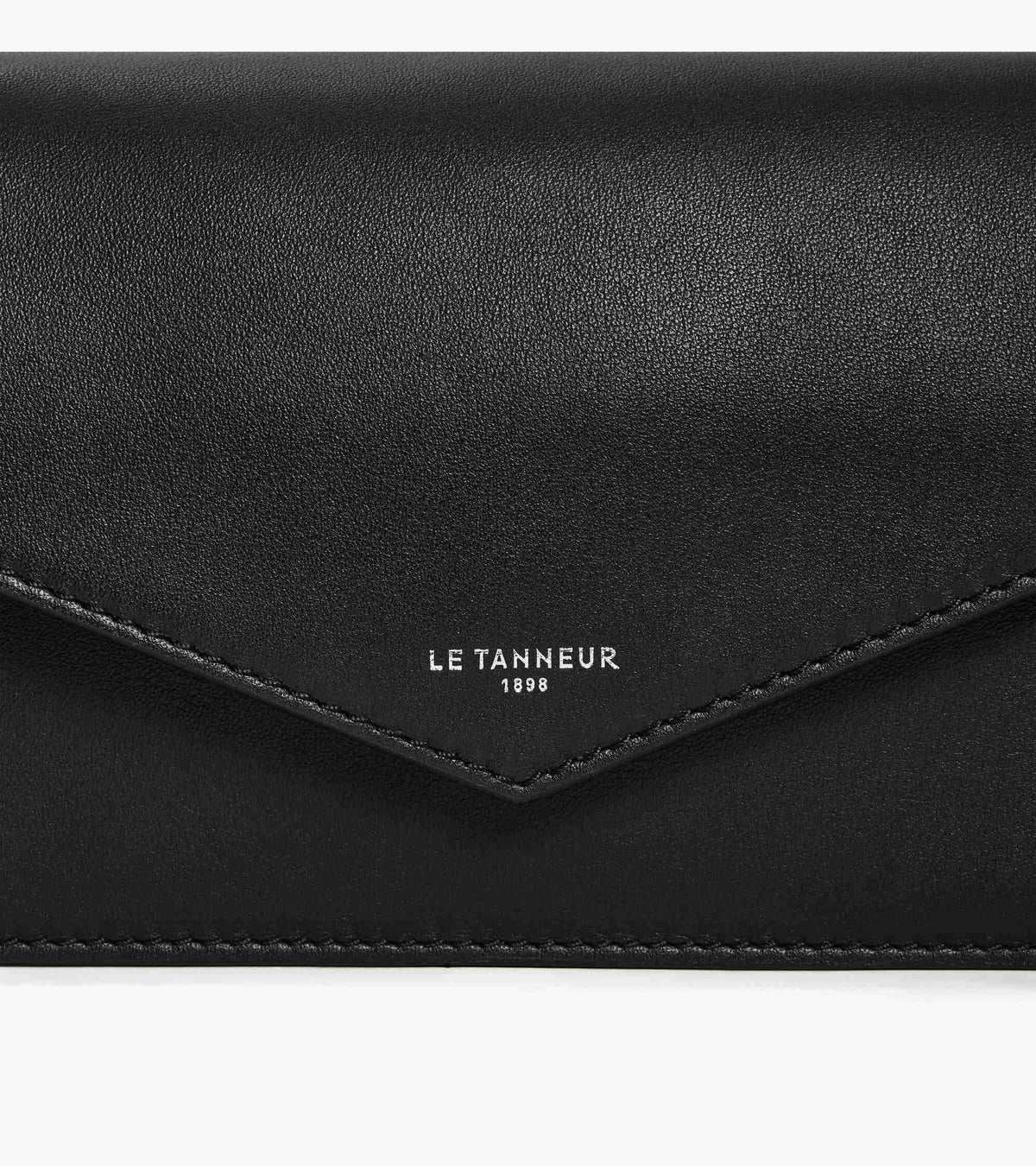 Clutch-Tasche mit Schulterriemen aus Glattleder