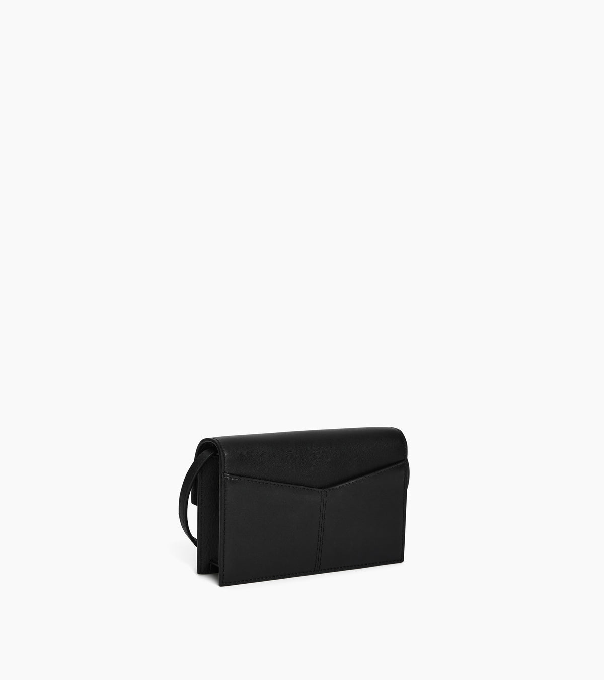 Clutch-Tasche mit Schulterriemen aus Glattleder