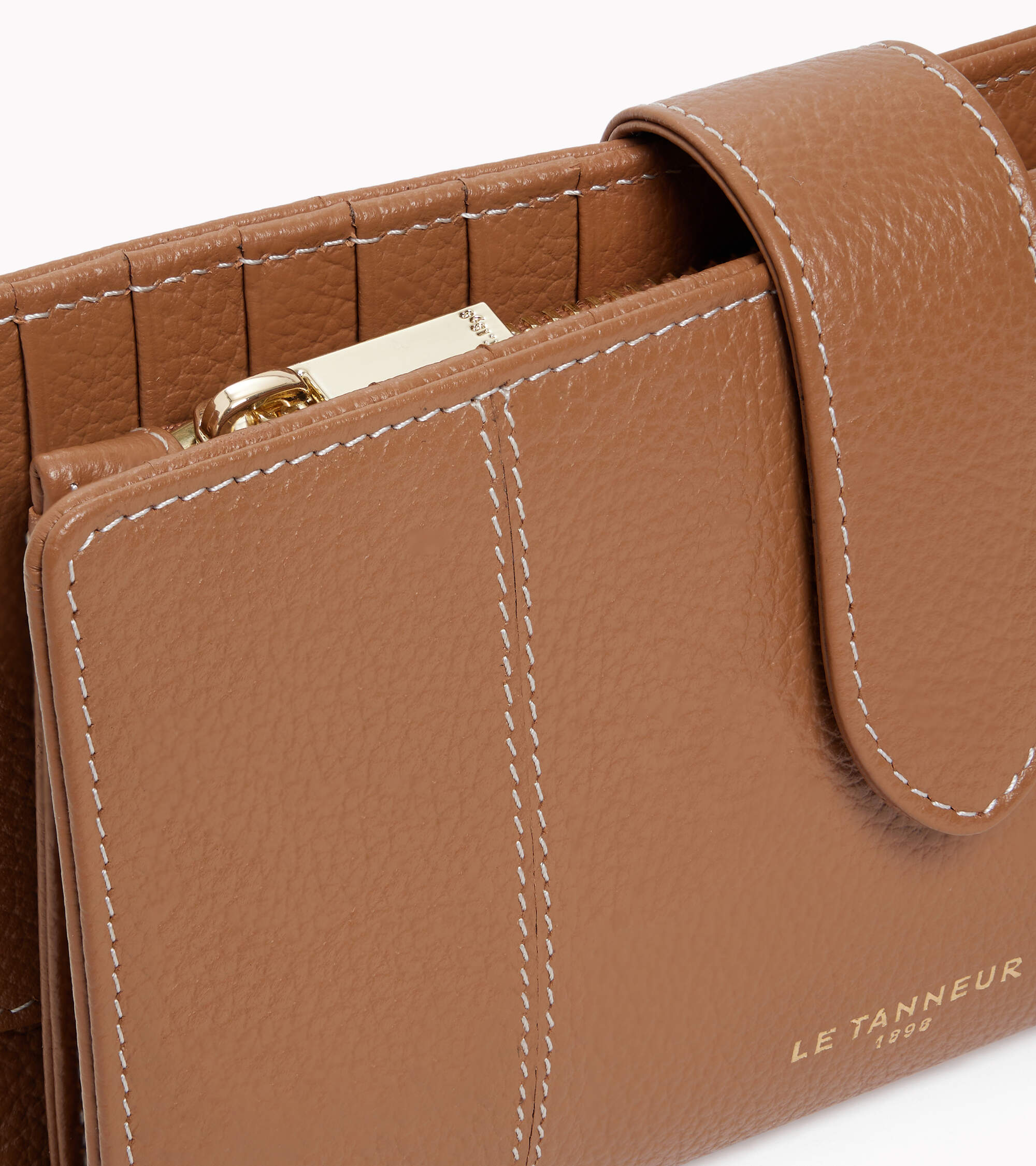 Marguerite large wallet in grained leather