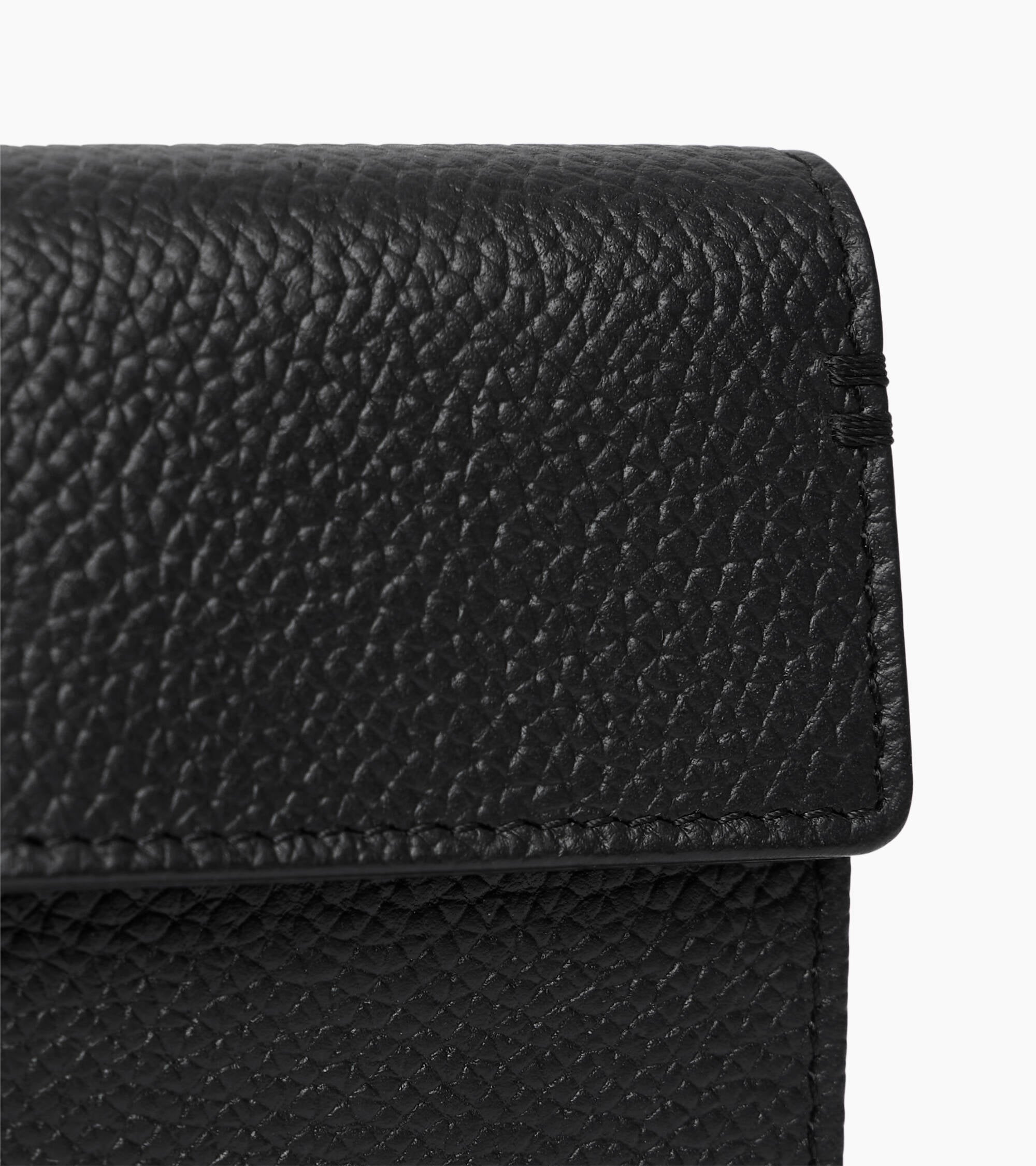 Estuche de llaves con solapa Lucien de piel texturizada