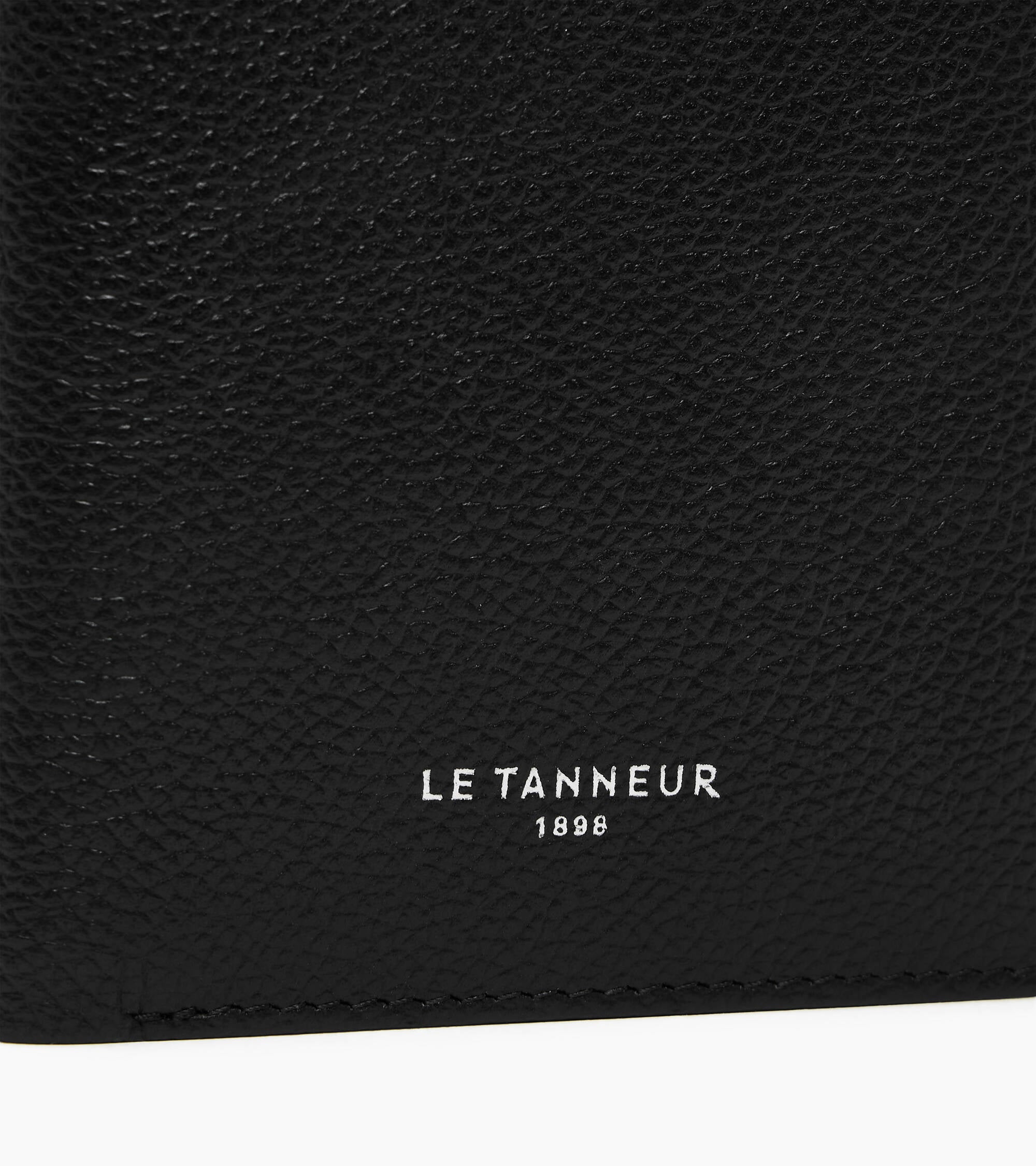 Kleine Brieftasche im Hochformat mit Reißverschluss Lucien aus genarbtem Leder