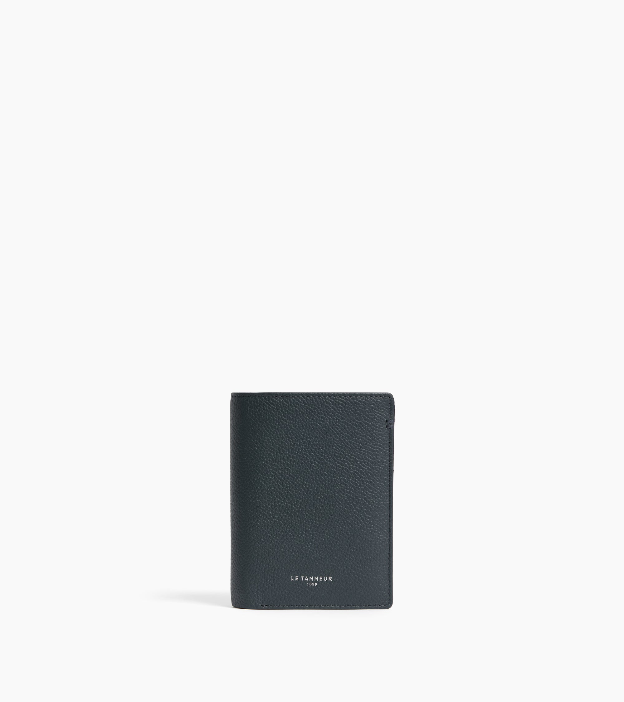 Lucien グレインレザー ファスナー付き スモール 縦型 二つ折り財布