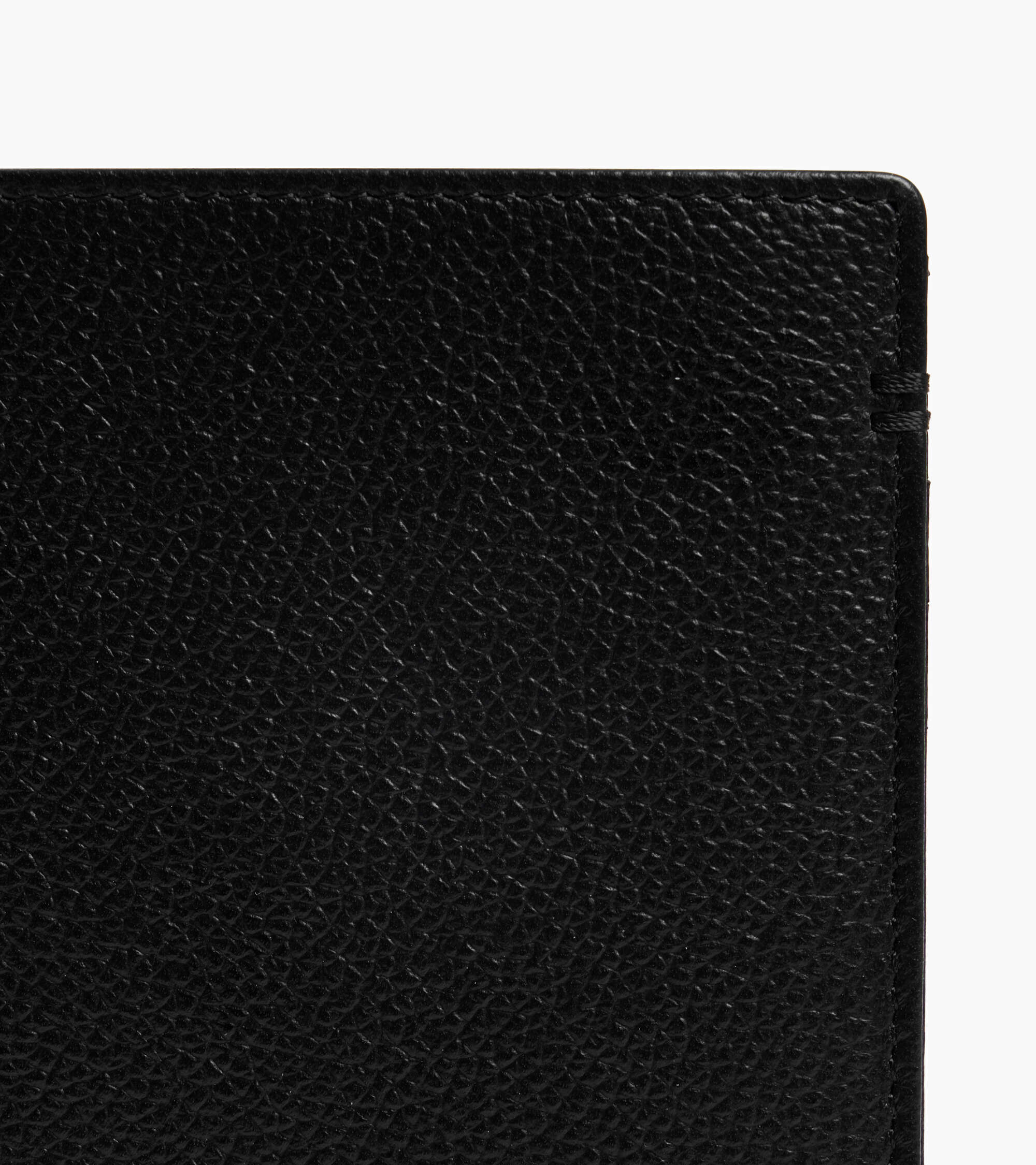 Lucien small vertical two-fold zipped wallet in grained leather