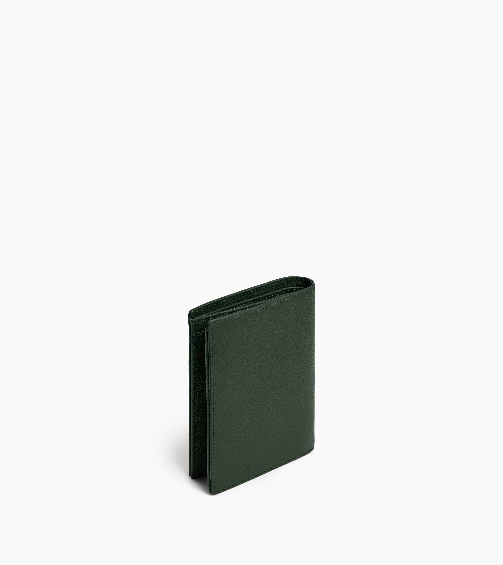 Lucien グレインレザー ファスナー付き スモール 縦型 二つ折り財布