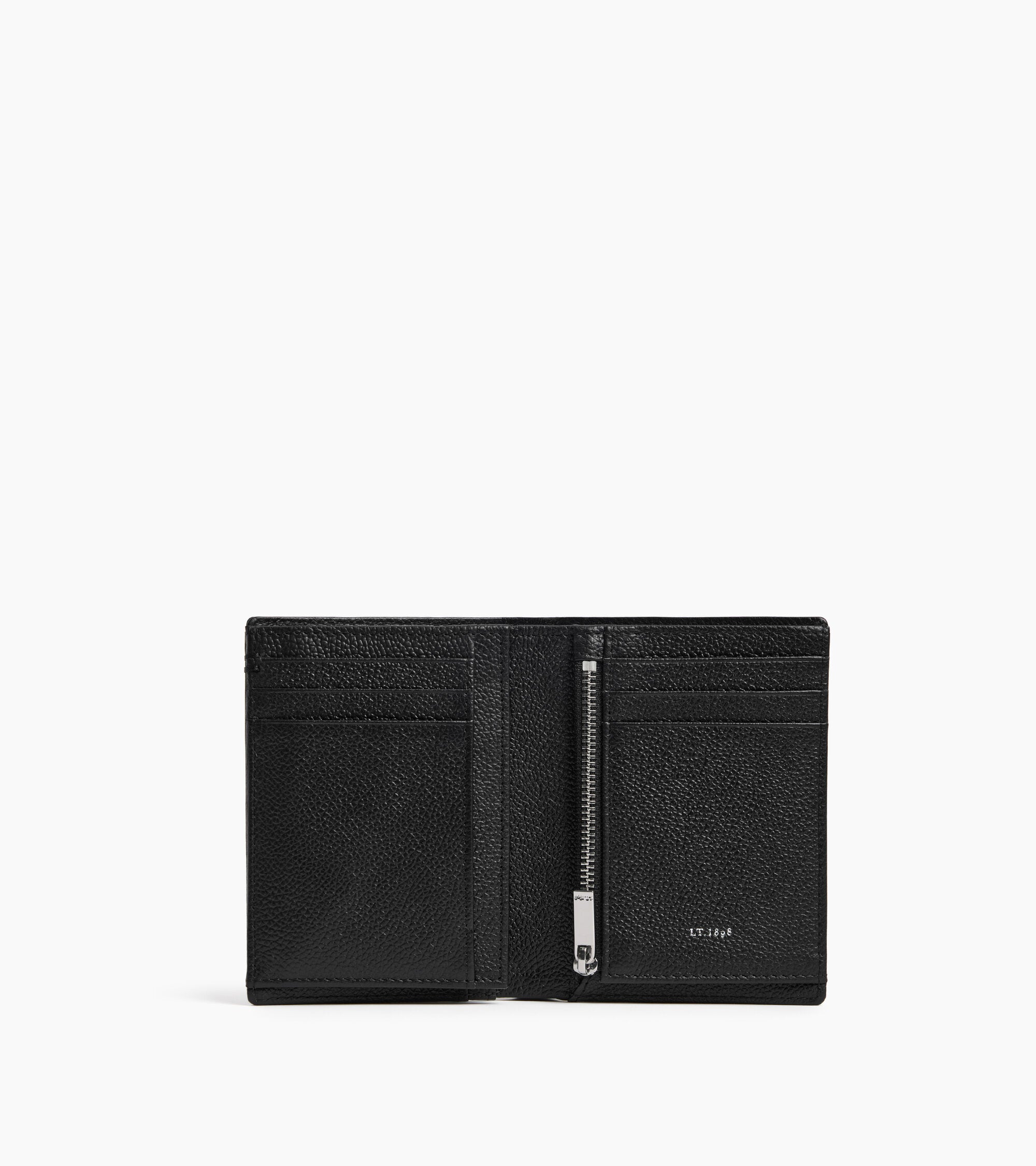 Lucien グレインレザー ファスナー付き ラージ 縦型 二つ折り財布