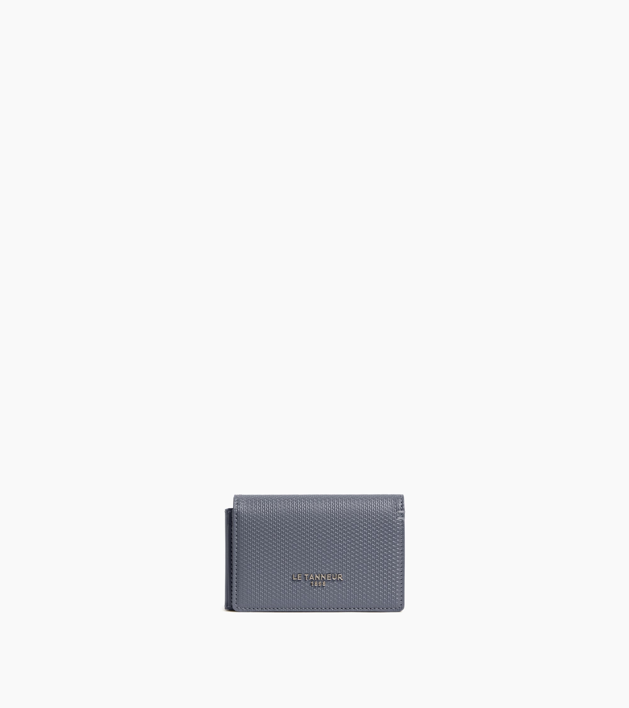 Bifold-Kartenetui im Querformat Lucien aus Leder mit T-Signatur