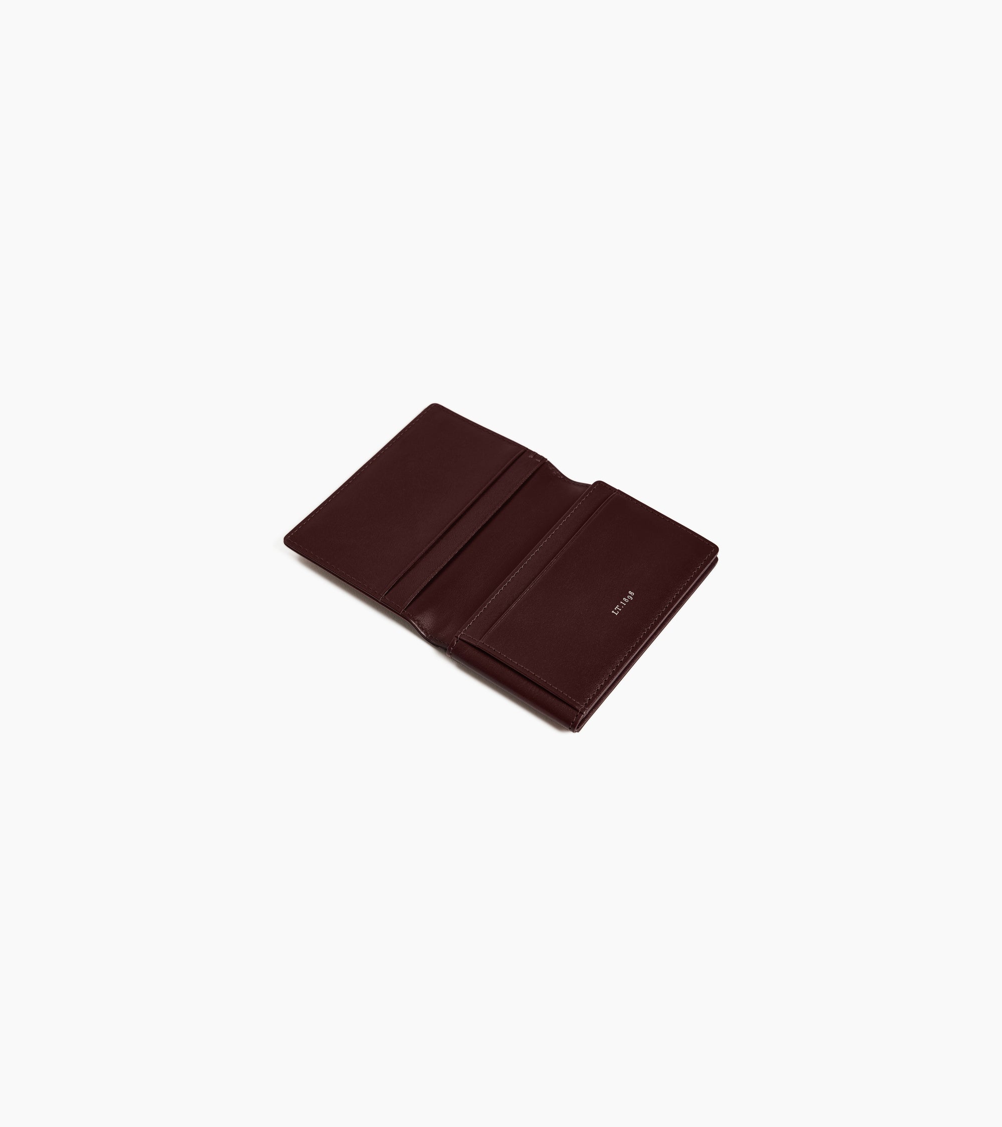 Lucien オイルレザー 横型 二つ折りカードケース