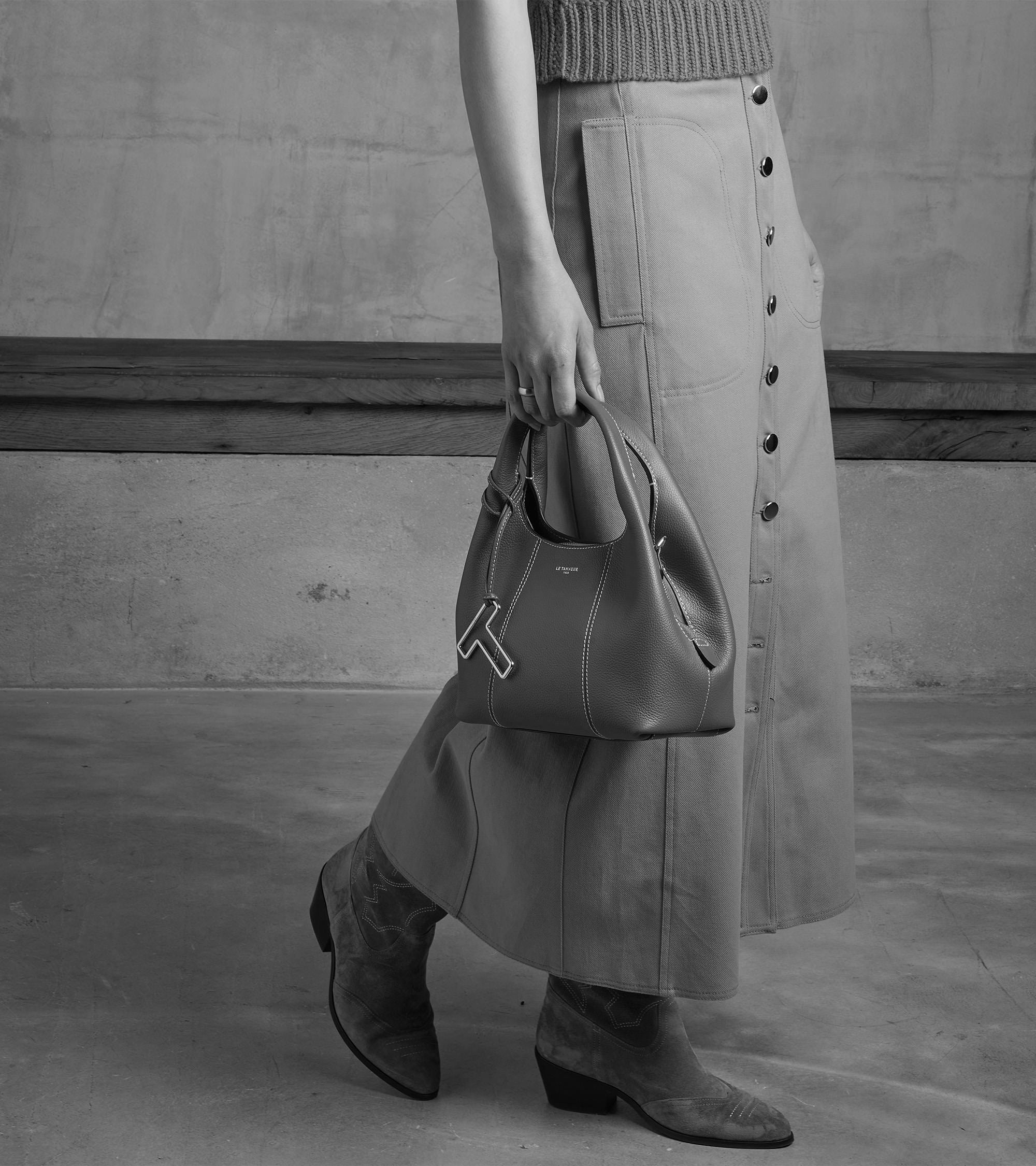 Kleine Handtasche Juliette aus genarbtem Leder