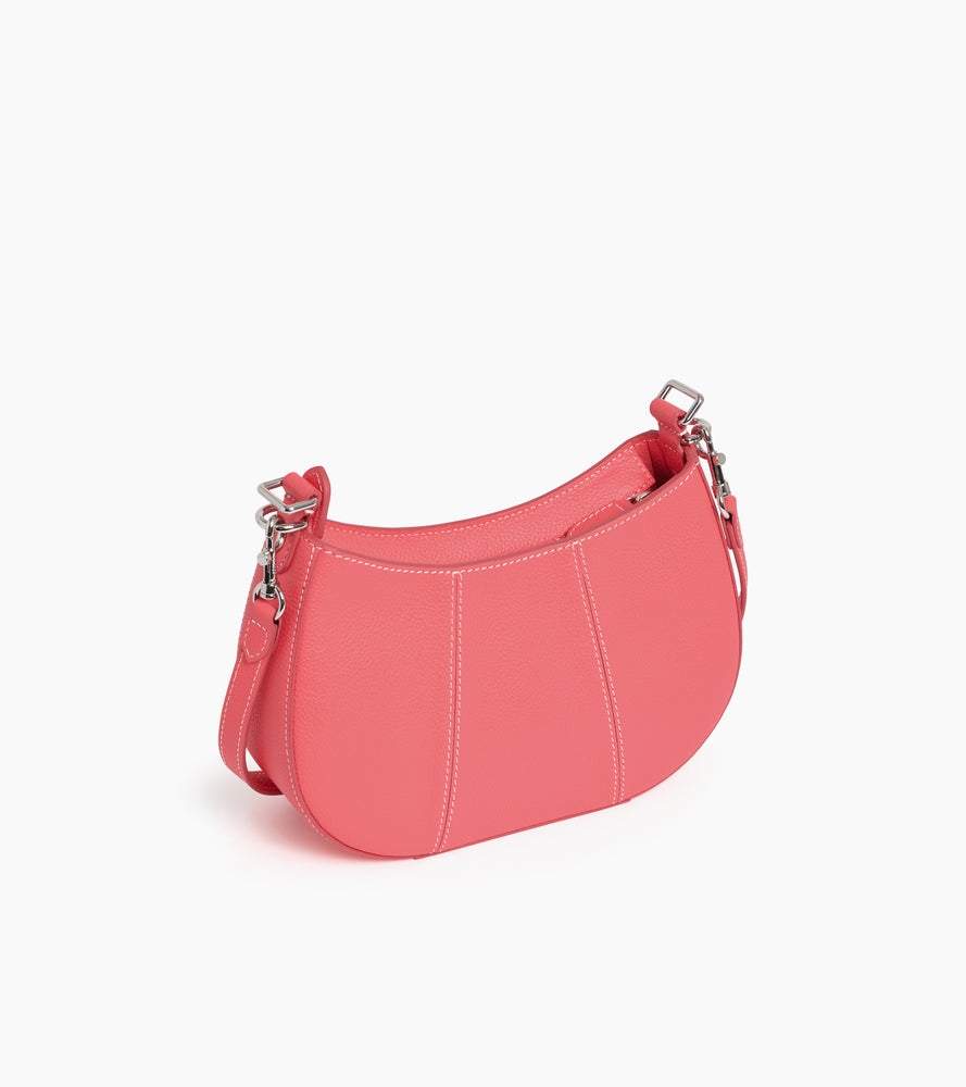 Juliette small half-moon bag in grained leather