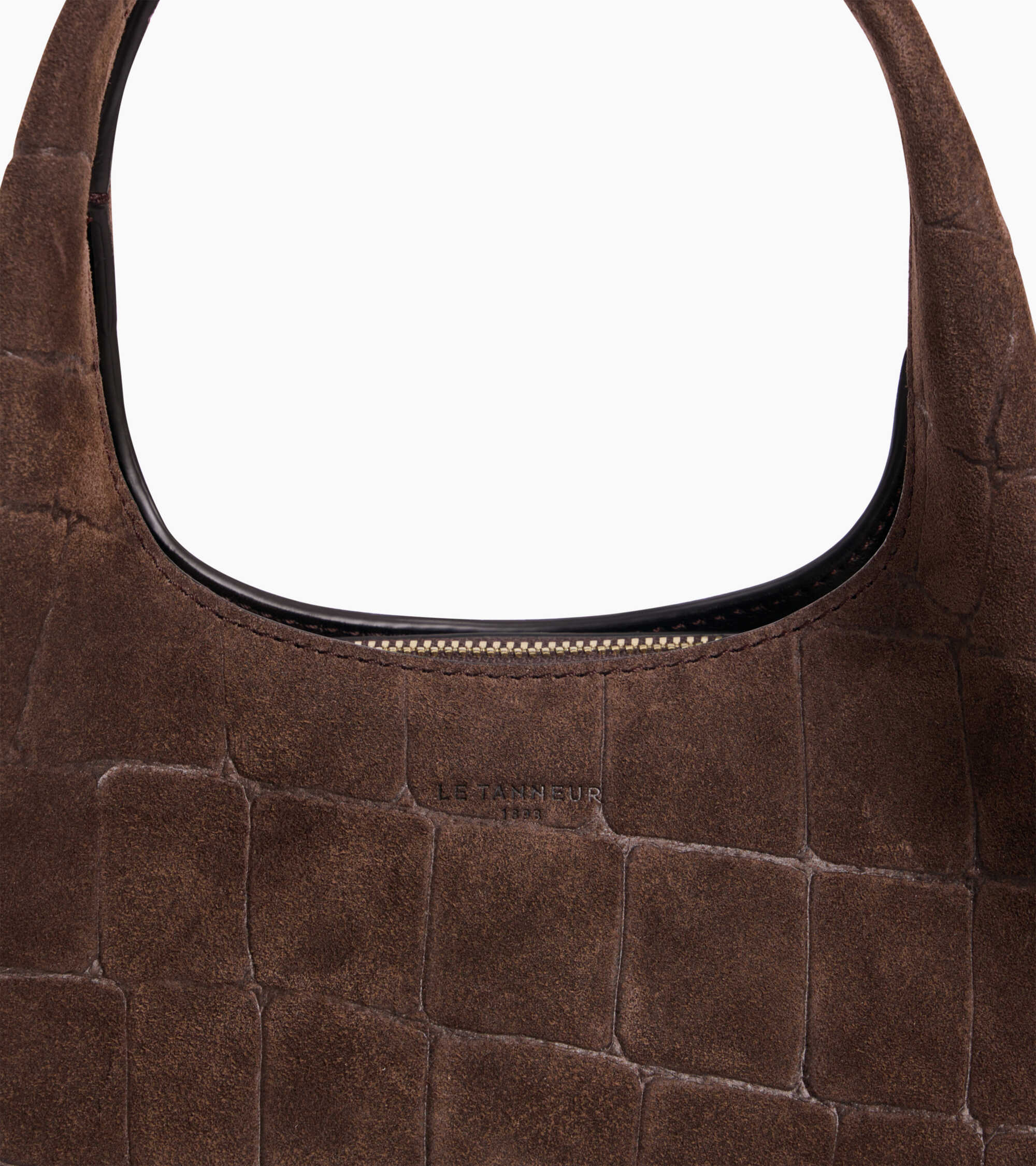 Juliette small handbag in mock croc suede split leather