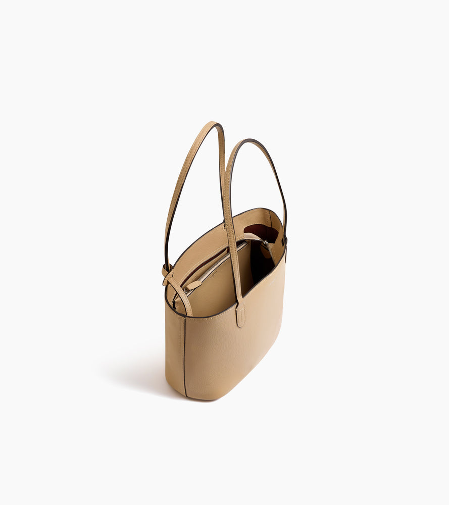 Louise small tote bag in grained leather