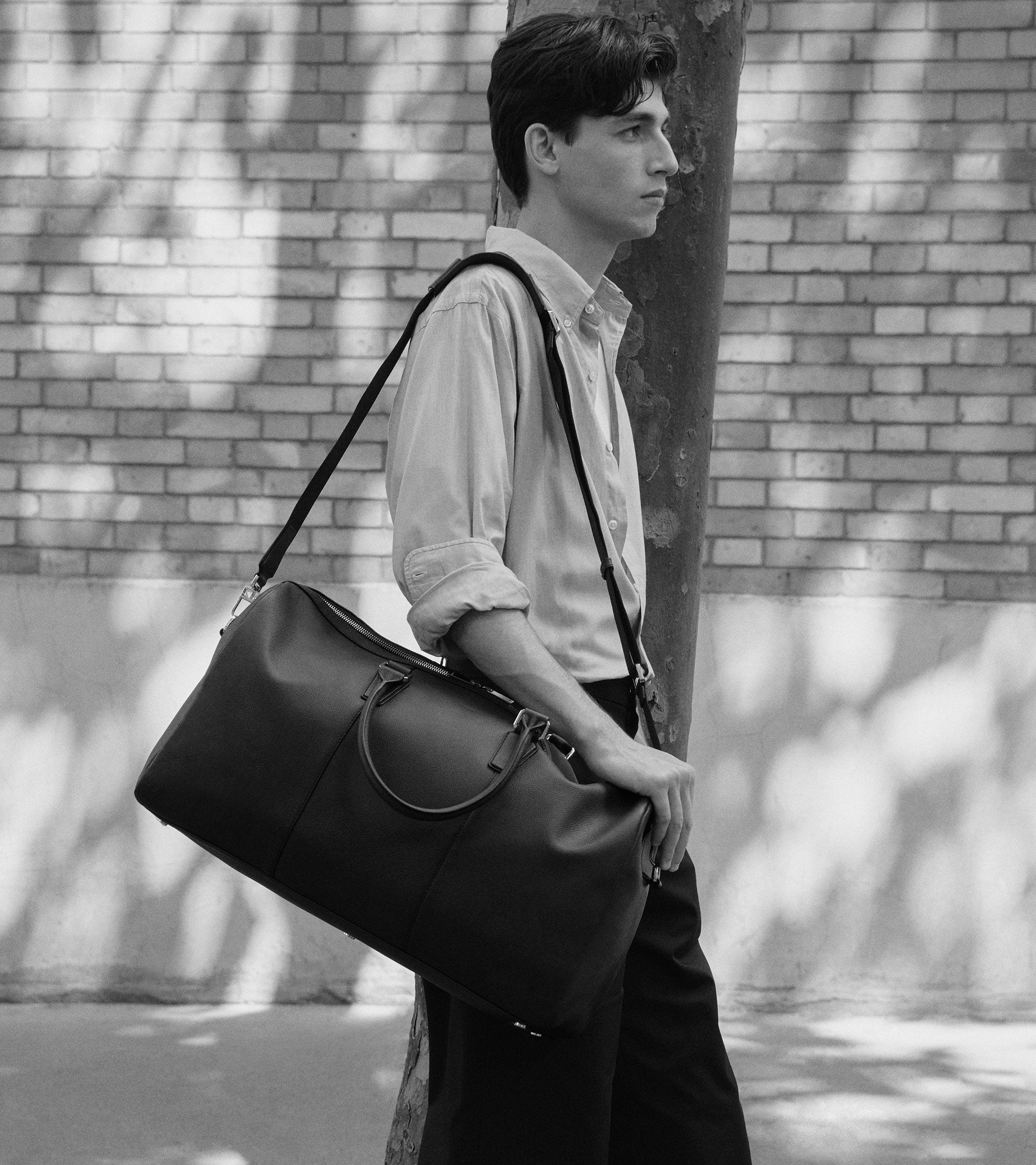 Marceau 48-hour travel bag in grained leather