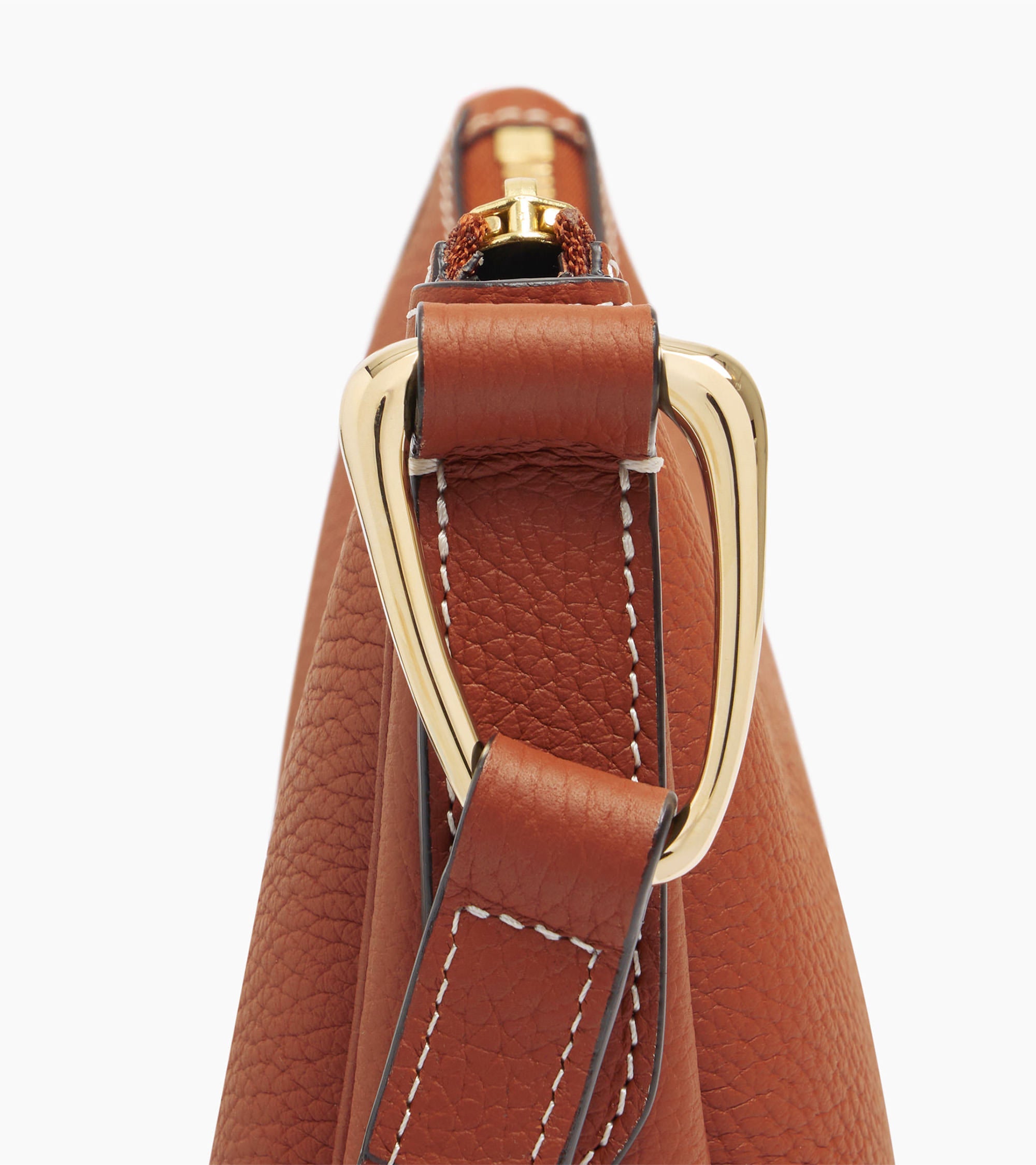 Madeleine grained leather baguette bag