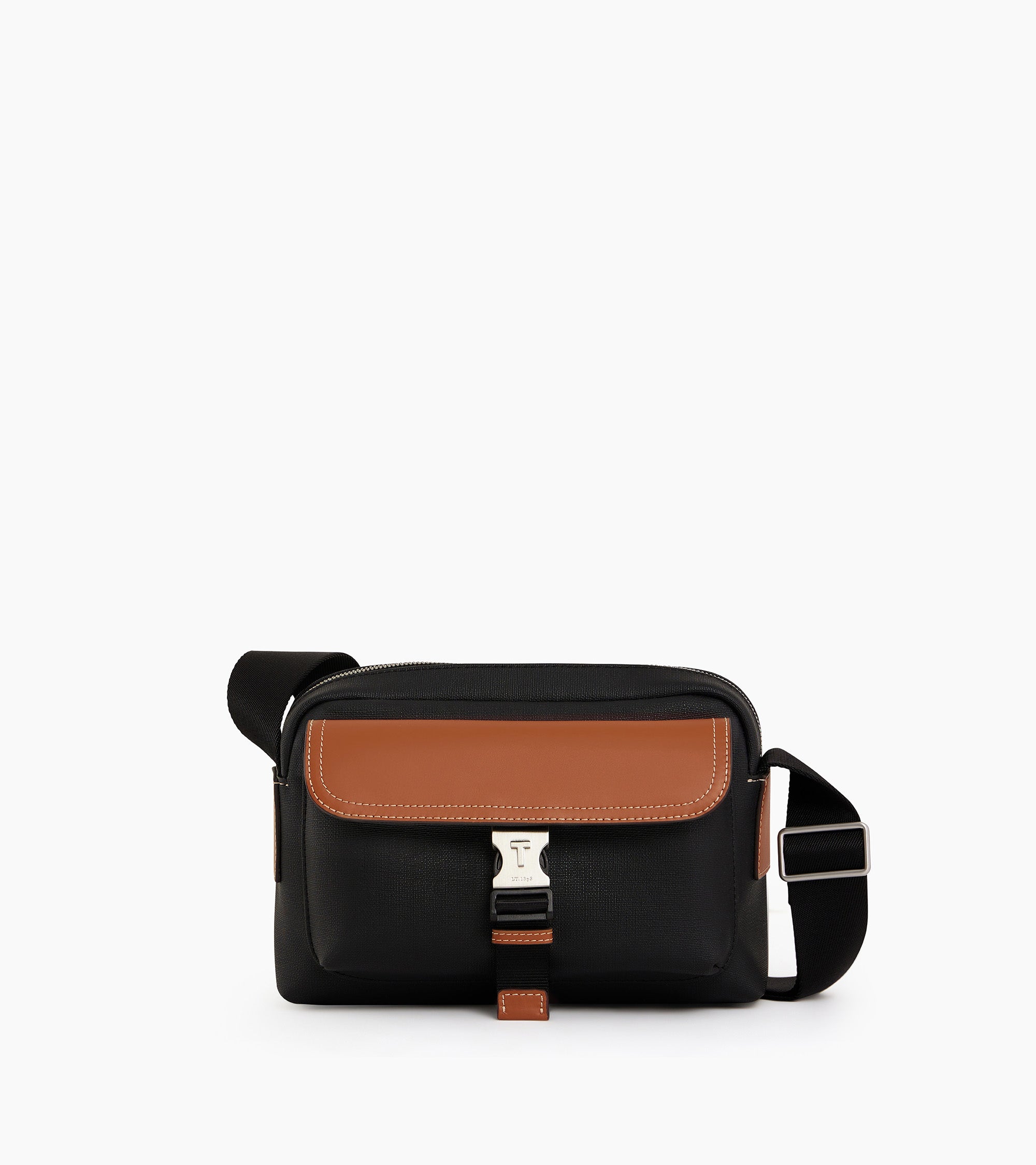 Maurice small bag with crossbody strap in coated canvas