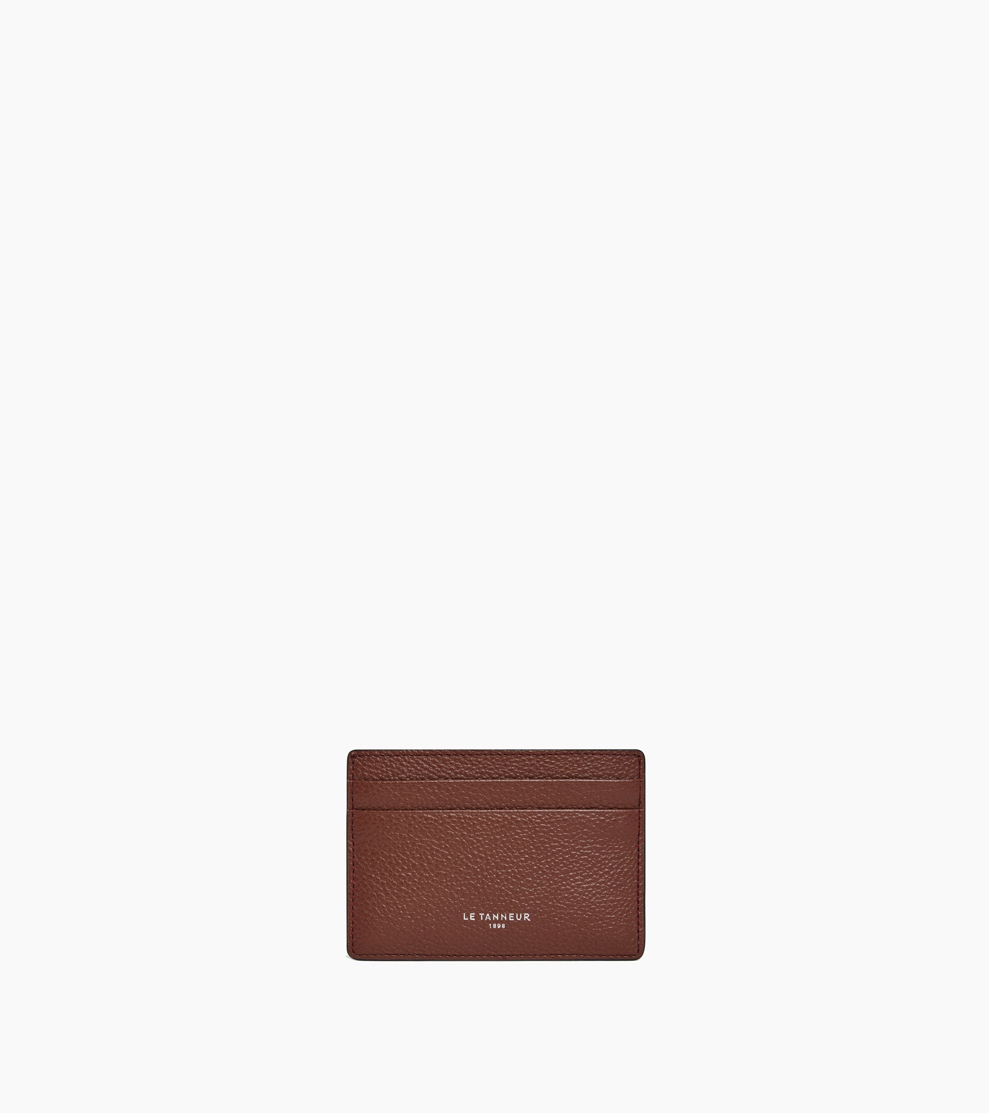 Emile card holder in grained leather