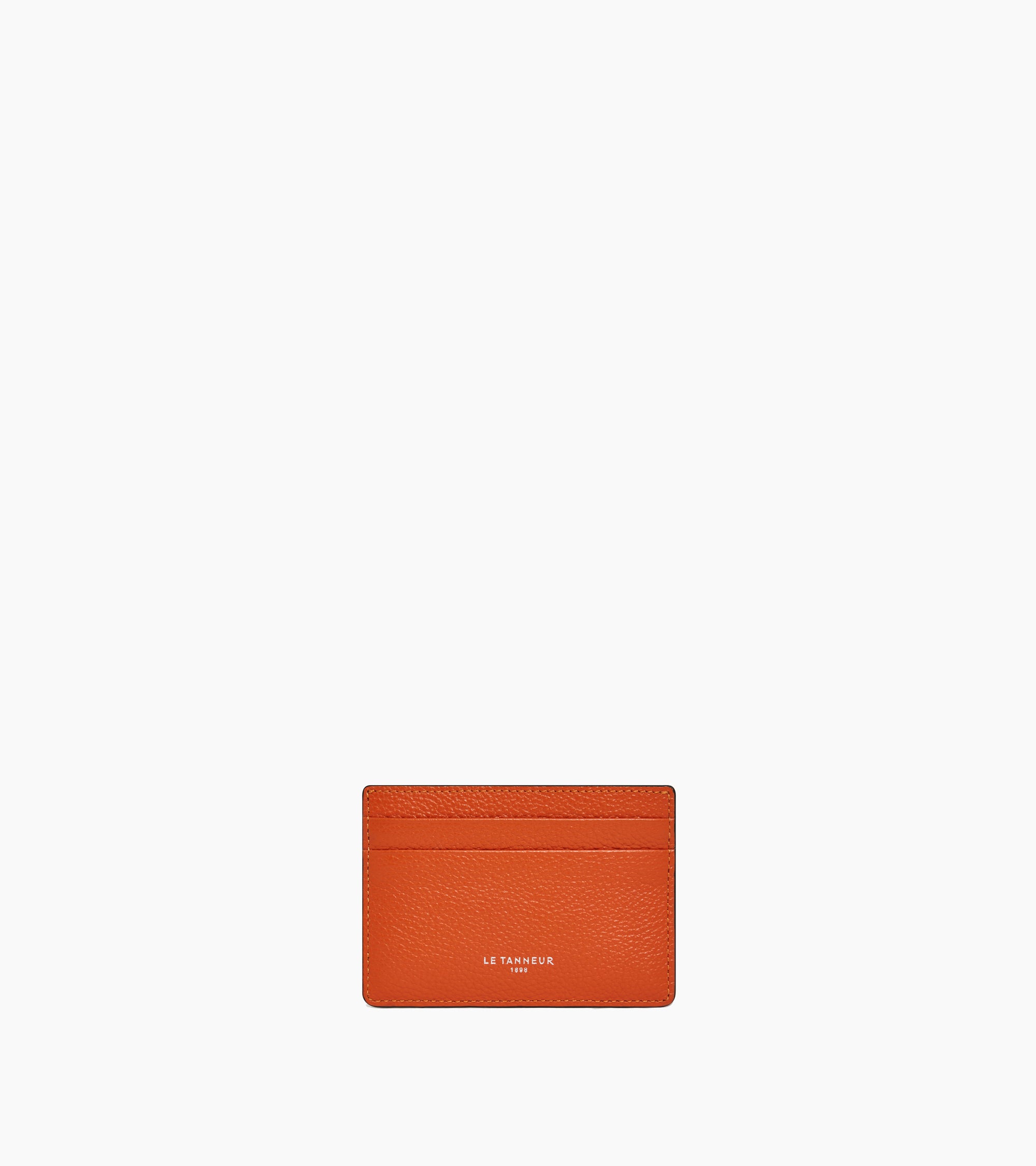 Emile card holder in grained leather