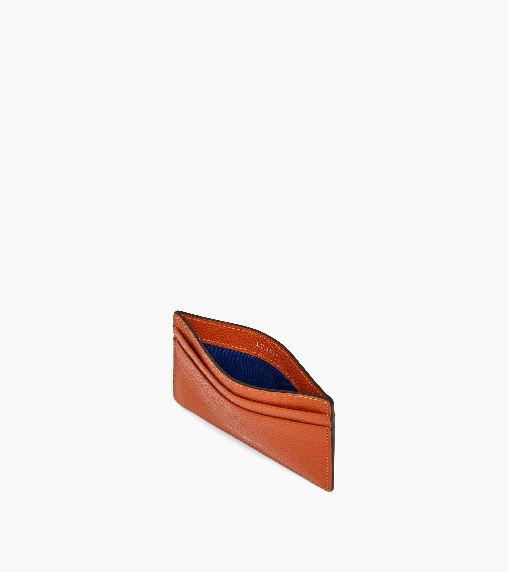 Emile card holder in grained leather