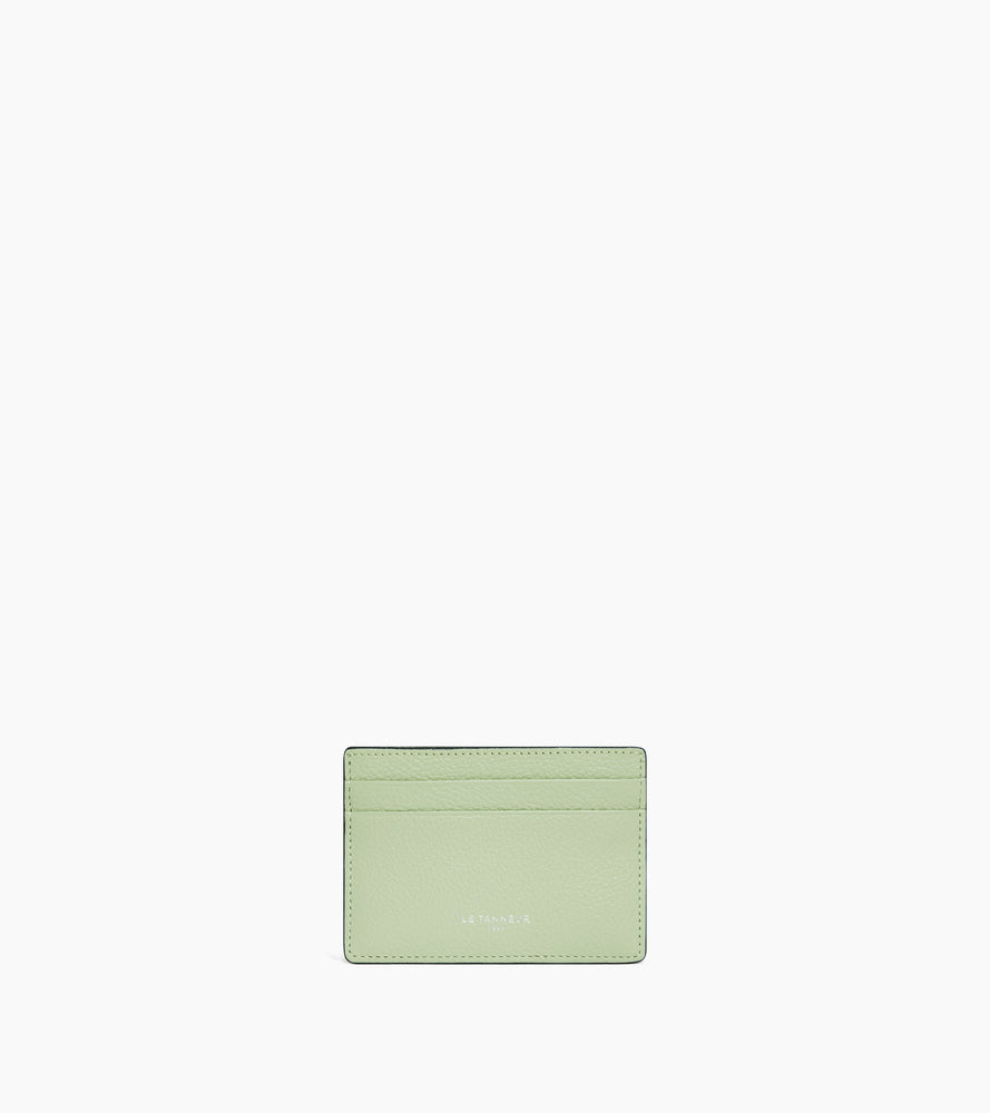 Emile card holder in grained leather