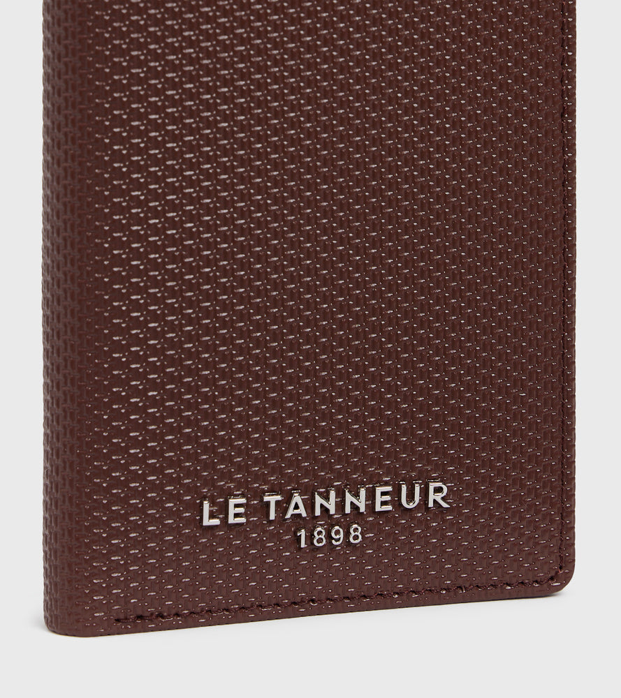 Emile vertical card holder in signature T leather