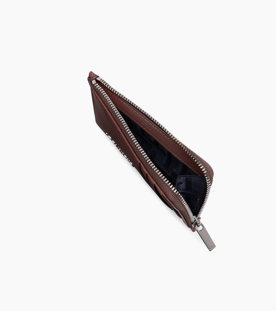 Emile L-zip card holder in signature T leather