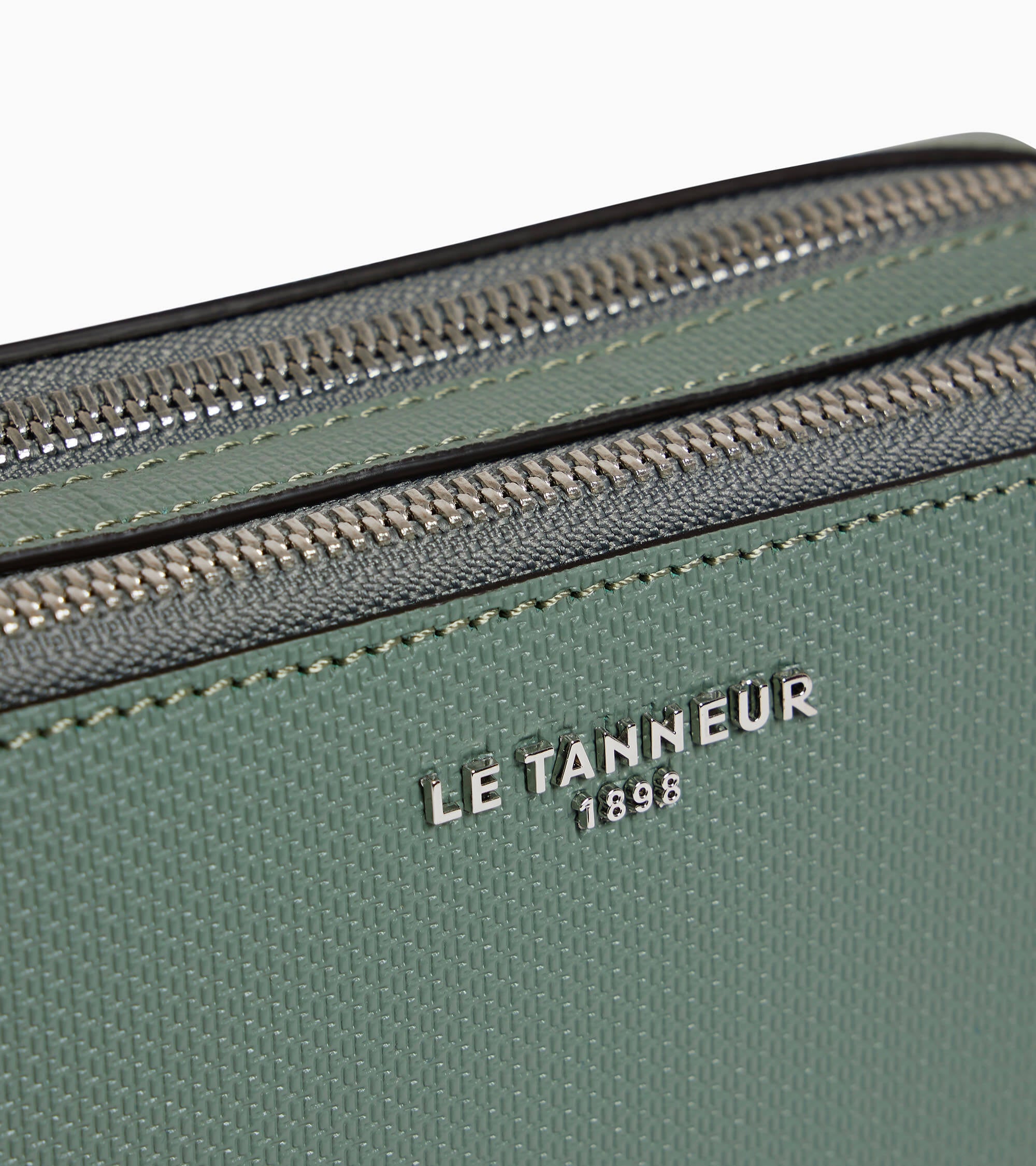 Bolso bandolera pequeño con 2 compartimentos Émile de cuero emblemático de la marca con estampado en T