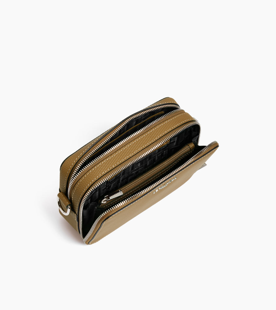 Emile small 2-compartment shoulder bag in signature T leather