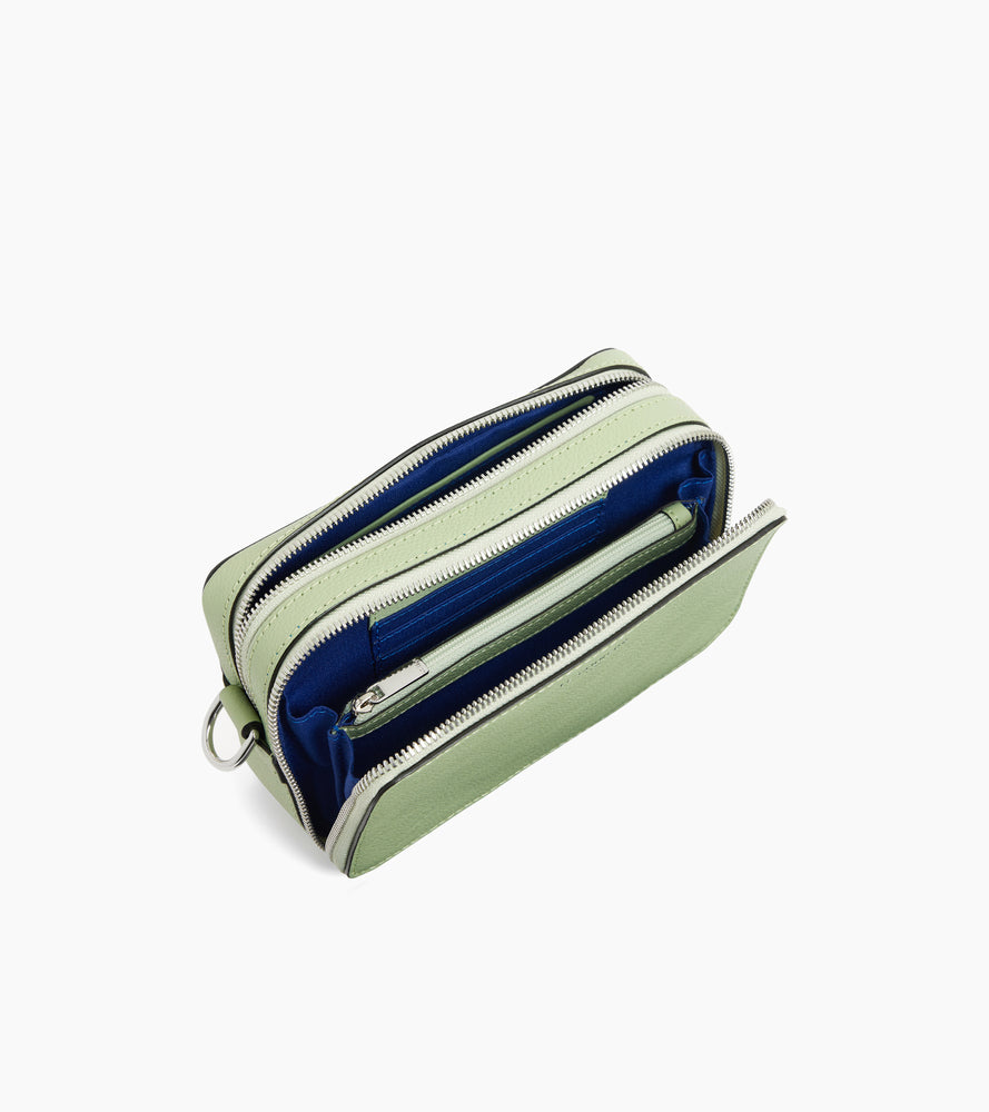 Emile small 2-compartment satchel in grained leather