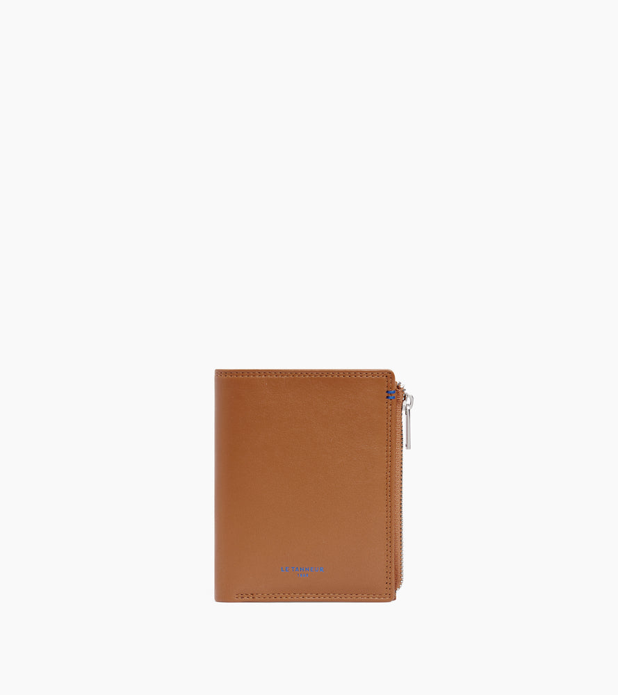 Martin medium vertical zipped wallet in smooth leather