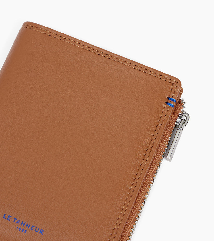 Martin medium vertical zipped wallet in smooth leather