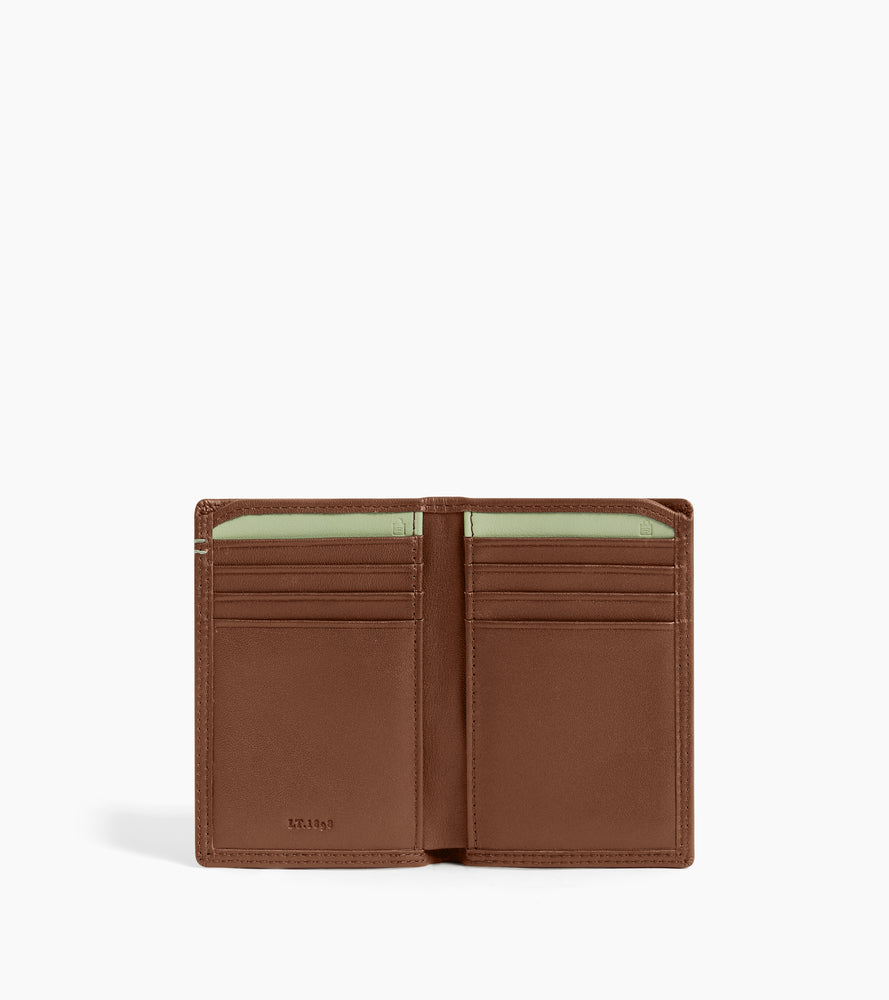 Martin vertical card holder in smooth leather