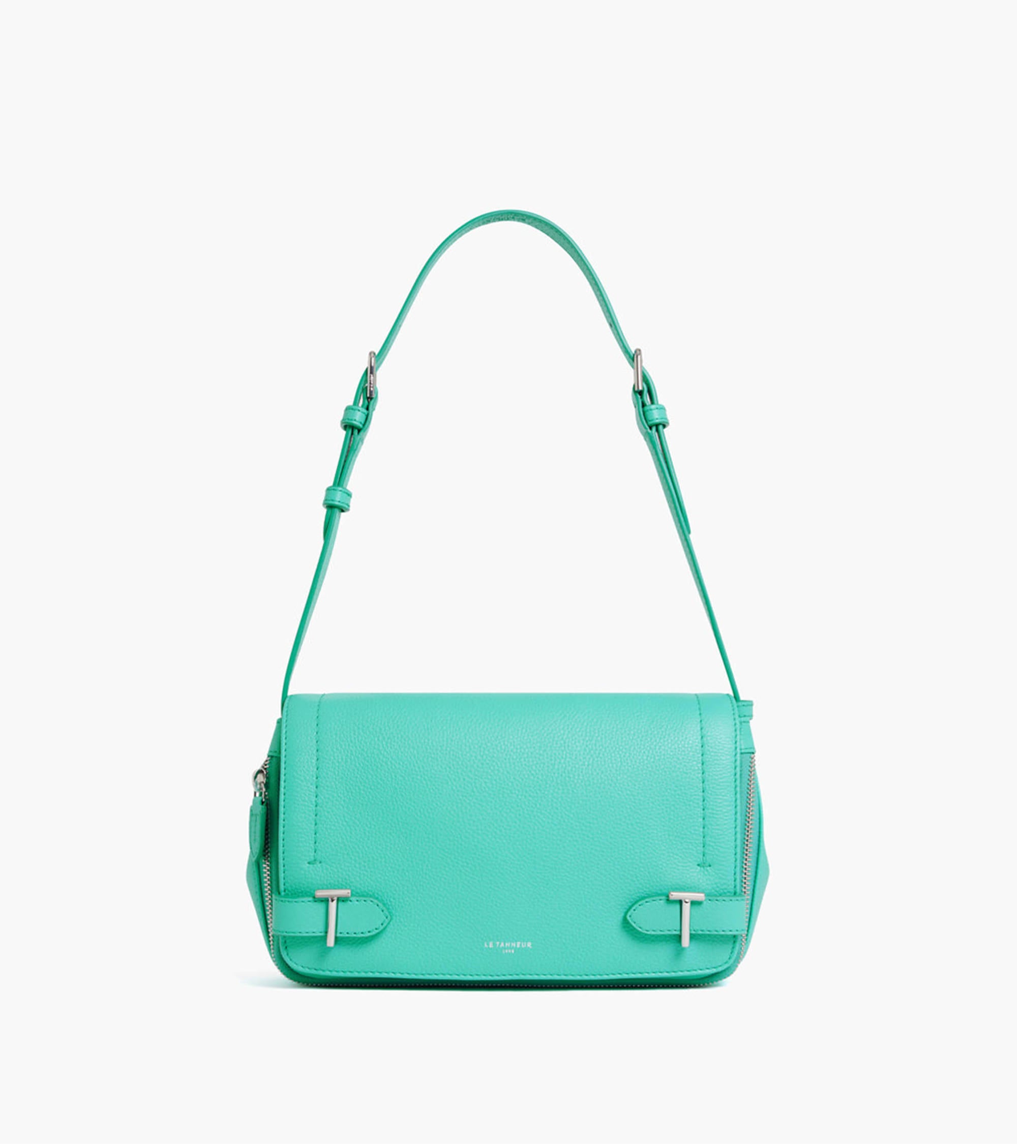 Simone small bag with crossbody strap in pebbled leather