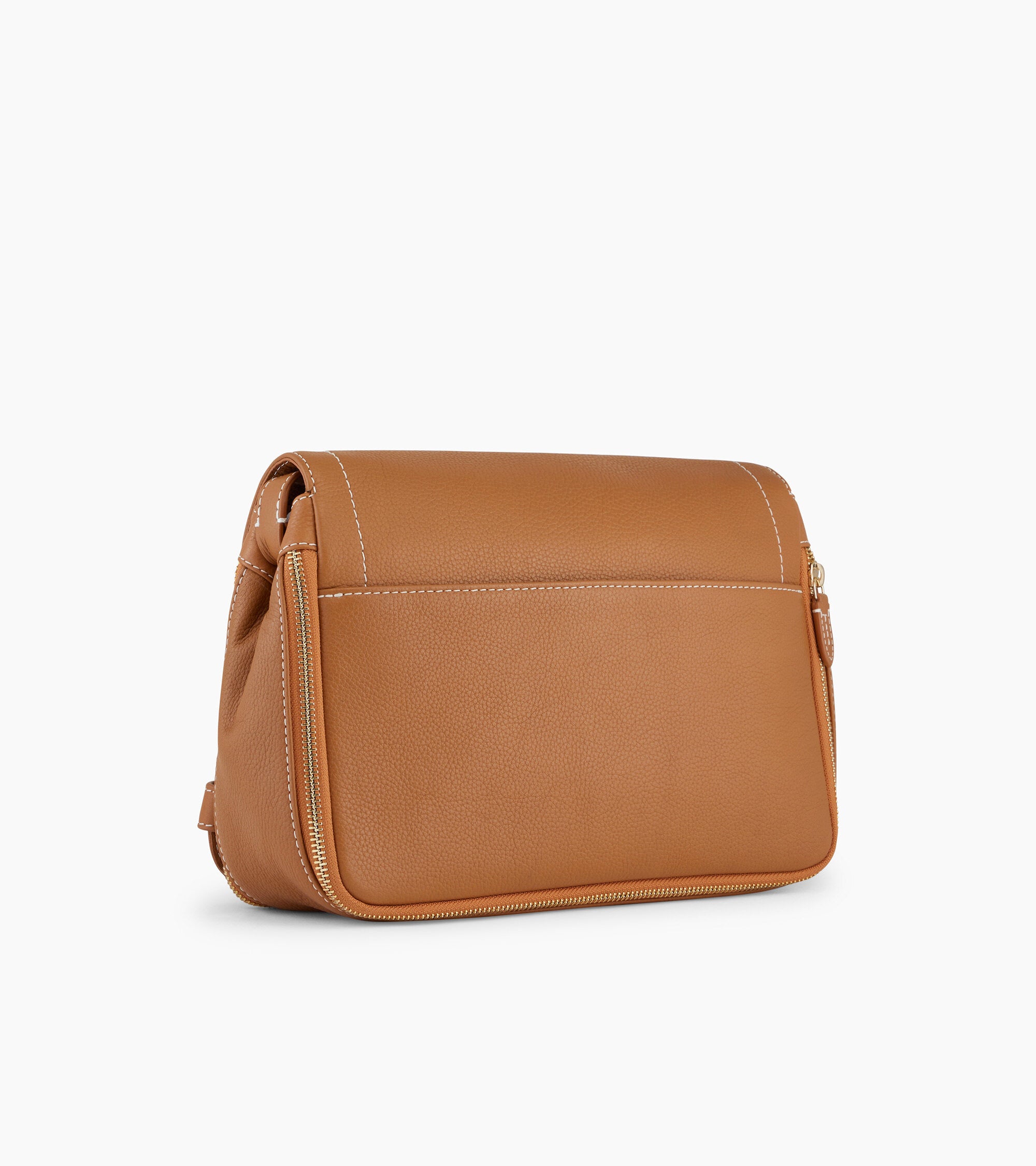 Simone medium-sized bag with crossbody strap in pebbled leather