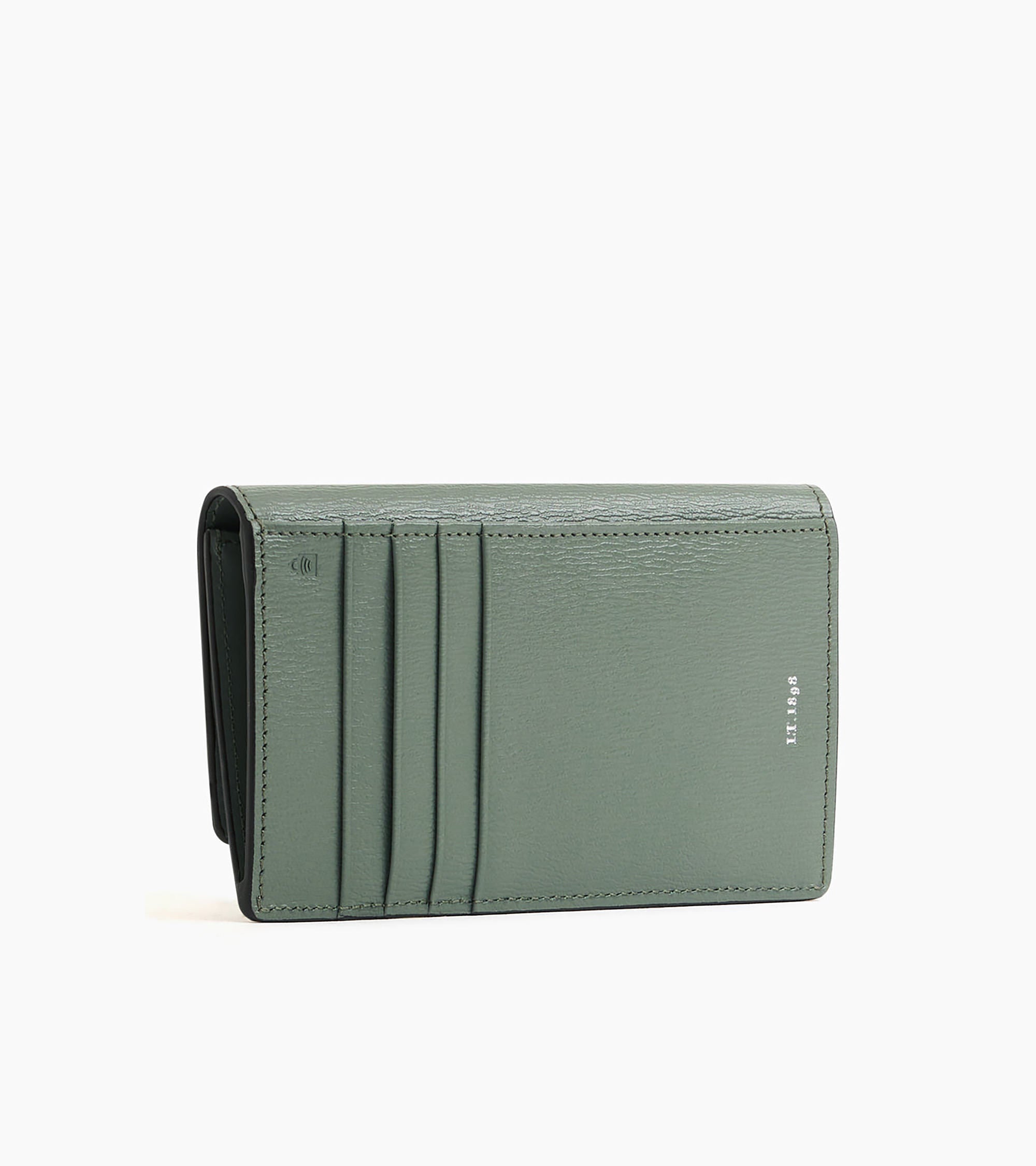 Naya flap card case in cork effect leather